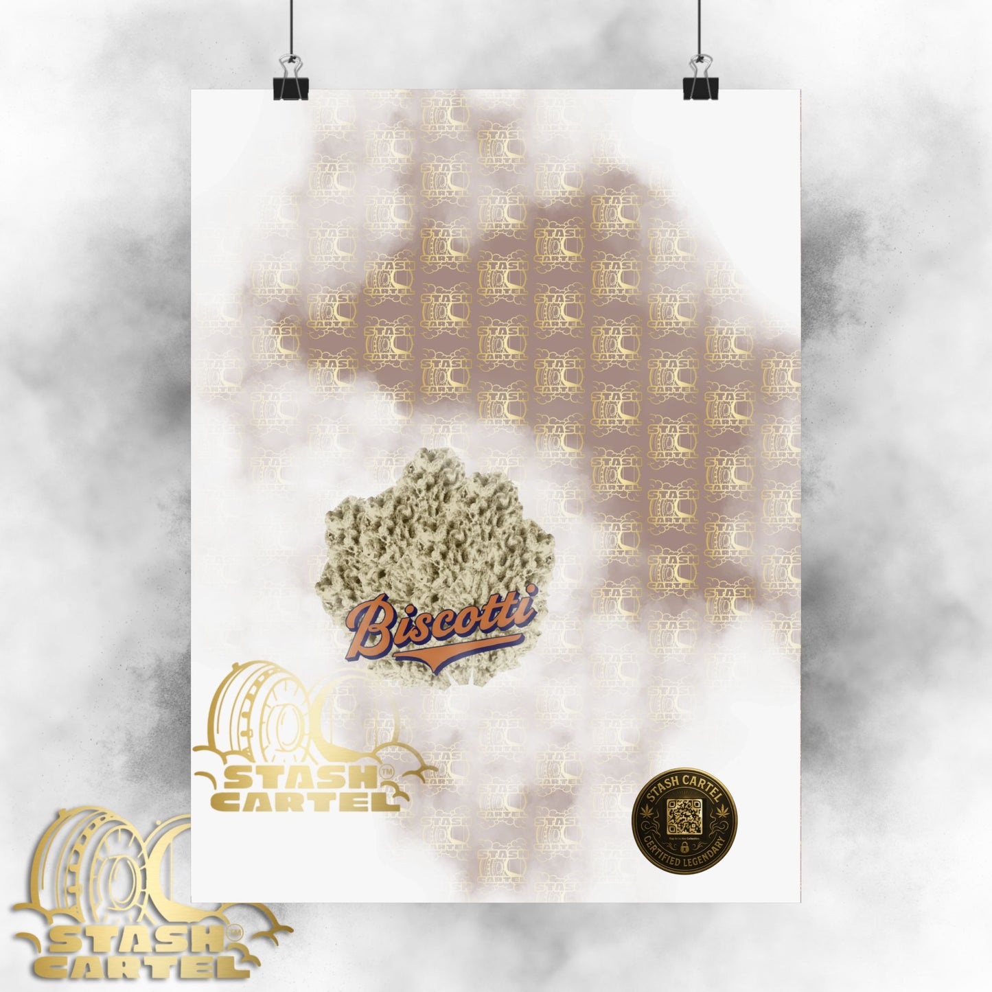 🍪🖤 Biscotti Poster – Cookie Gas Wall Art with Deep Indica Vibes