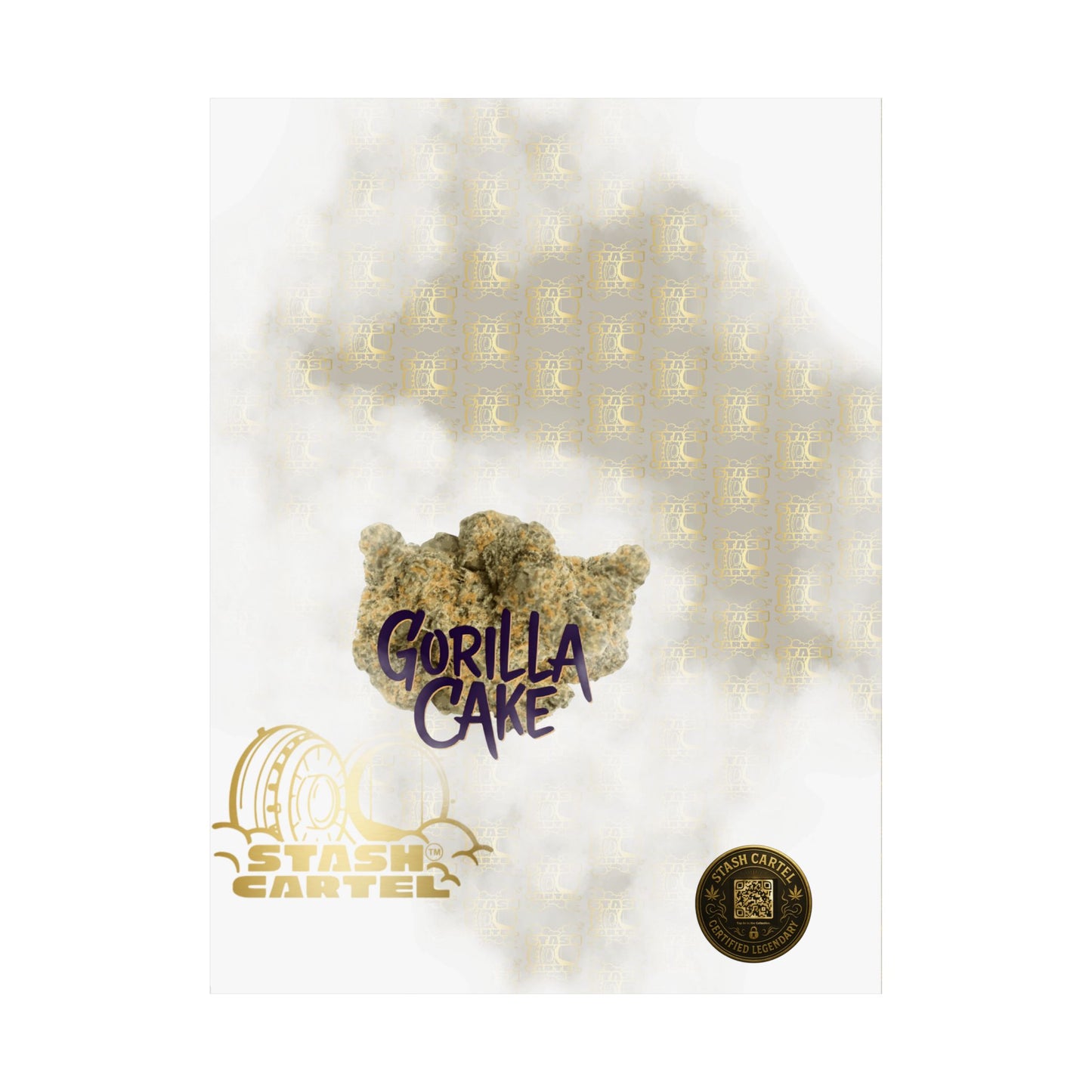🎂🦍 Gorilla Cake Poster – Dessert Gas Hybrid Wall Art with Sticky Terps