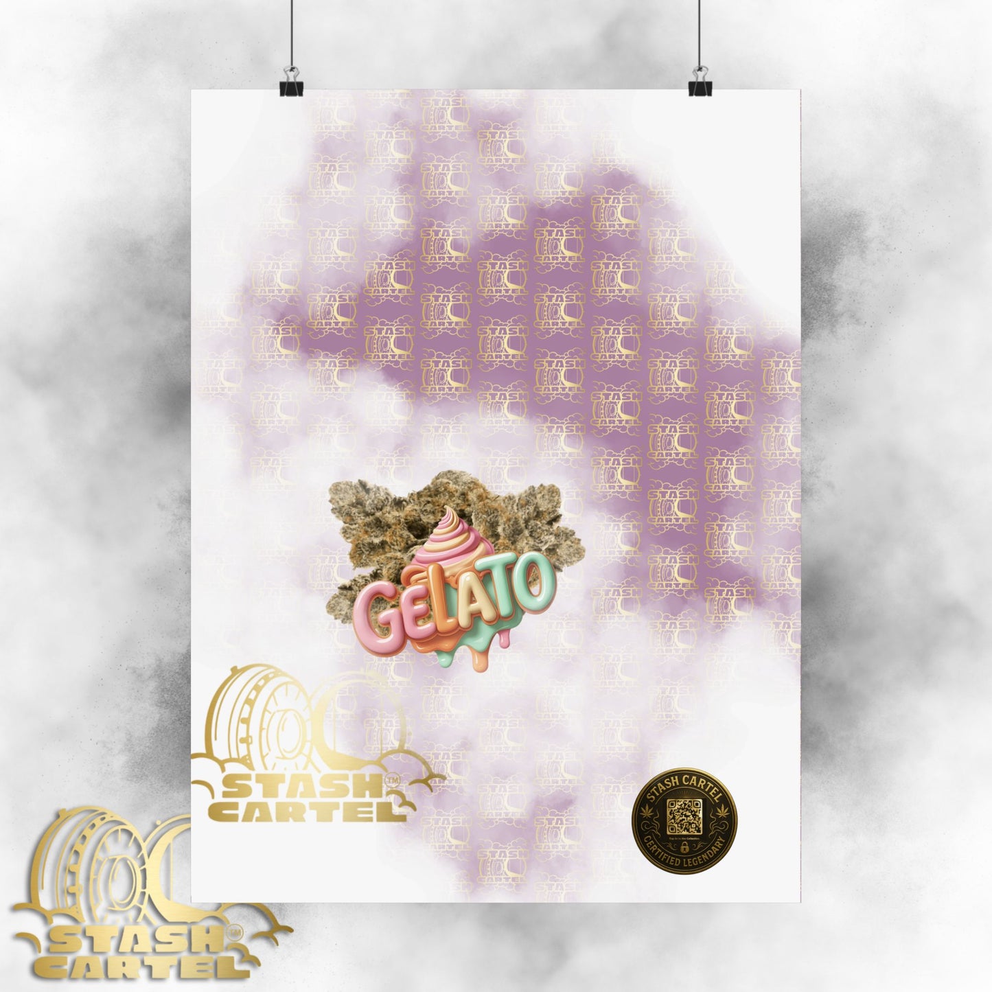 🍨 "Gelato" Strain Poster – Creamy Cannabis Wall Print with Smooth Vibes