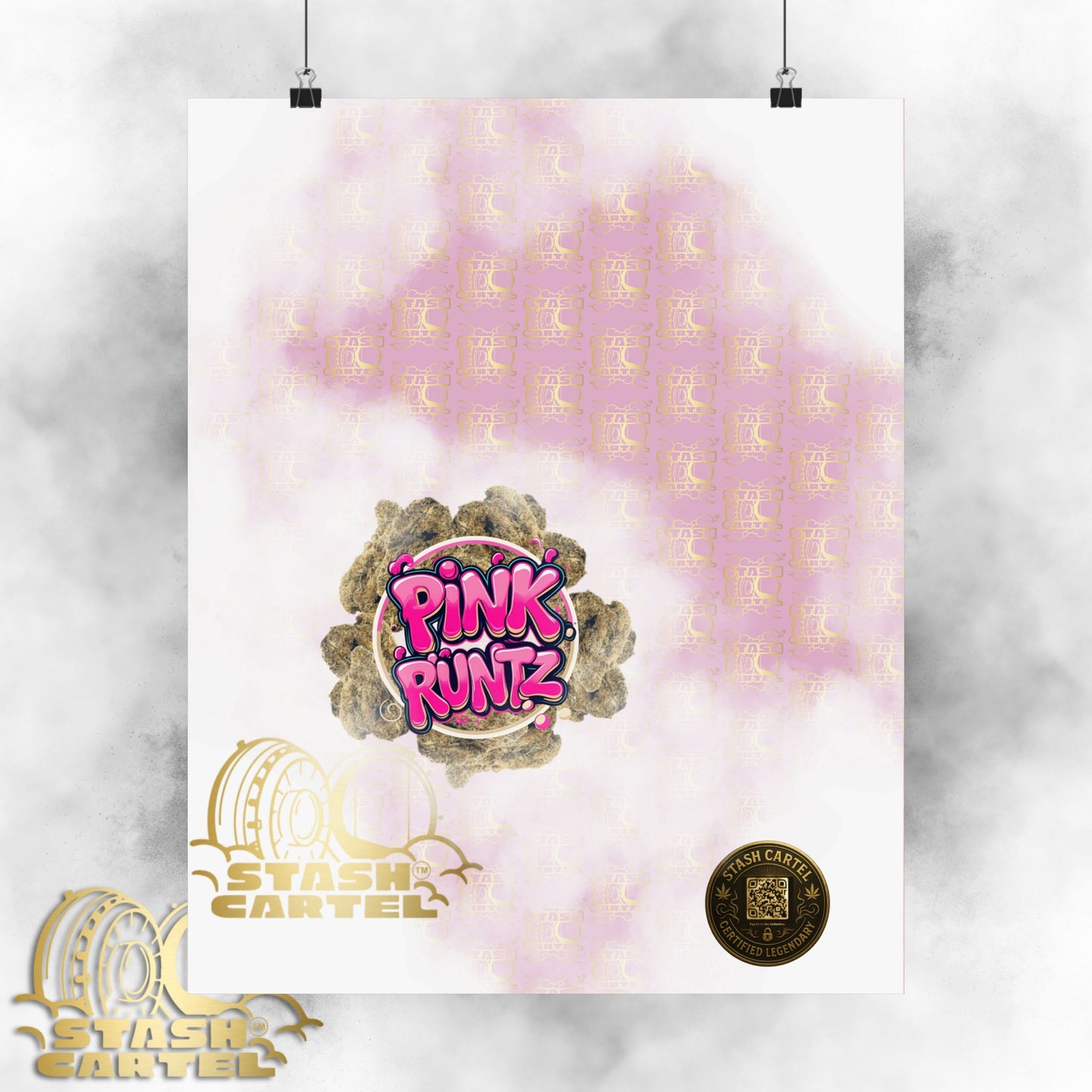 🎀🍭 Pink Runtz Poster – Designer Candy Gas Wall Art with Hybrid Bliss