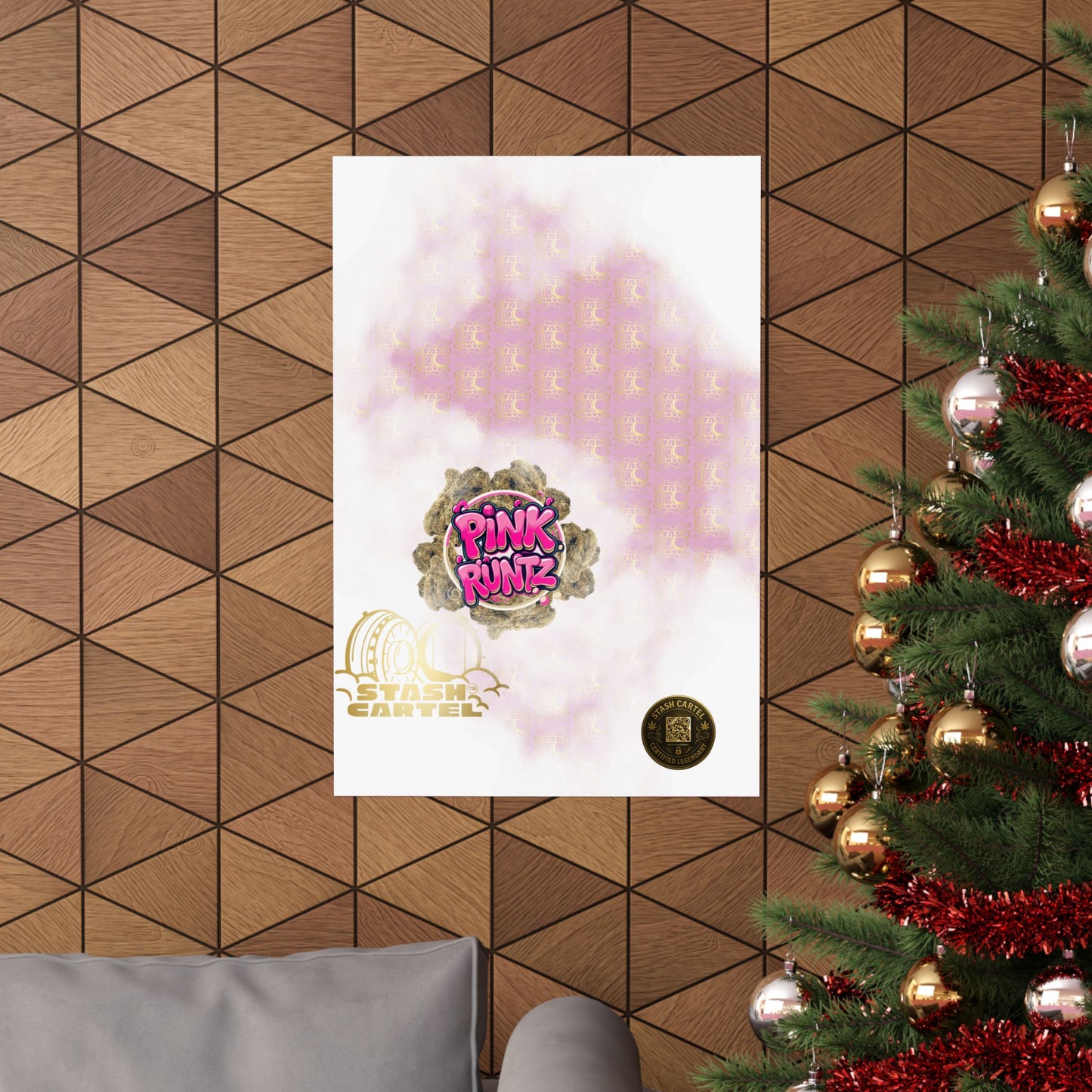 🎀🍭 Pink Runtz Poster – Designer Candy Gas Wall Art with Hybrid Bliss