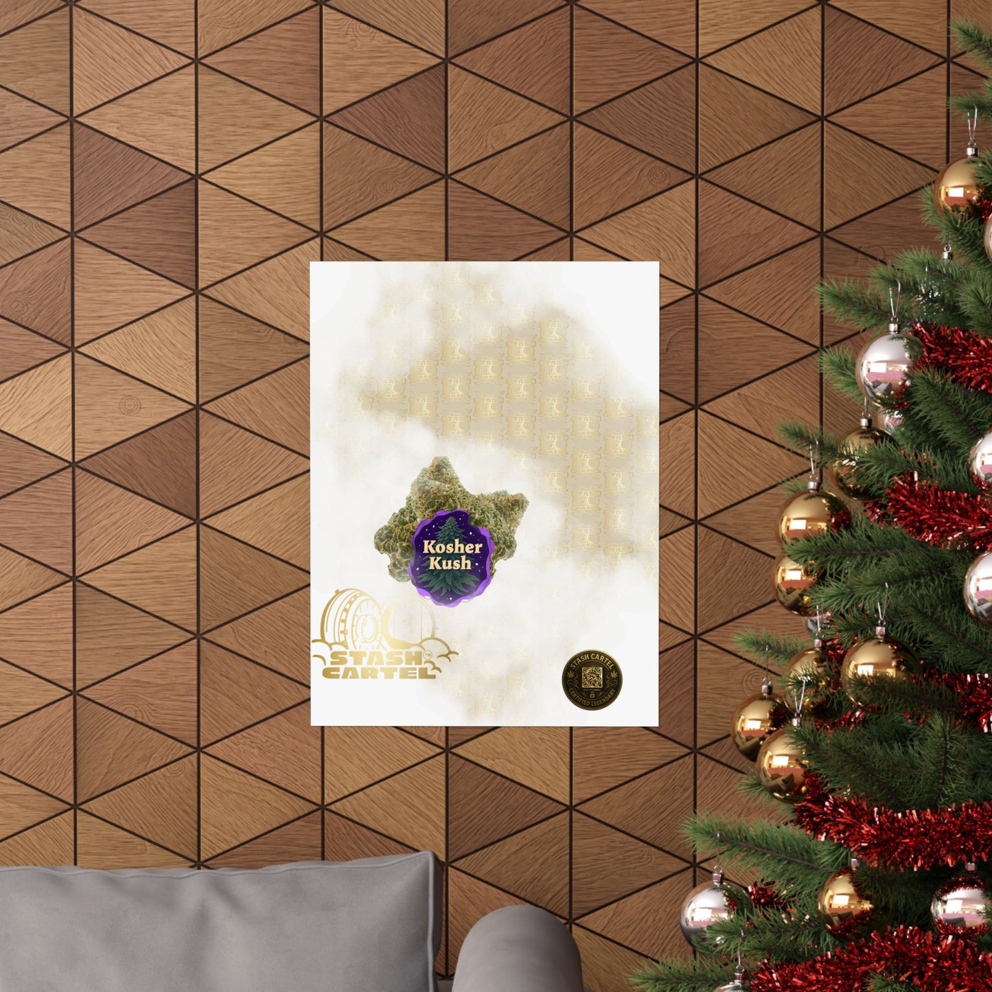 ✡️🌿 Kosher Kush Poster – Sacred Indica Poster with Award-Winning Gas