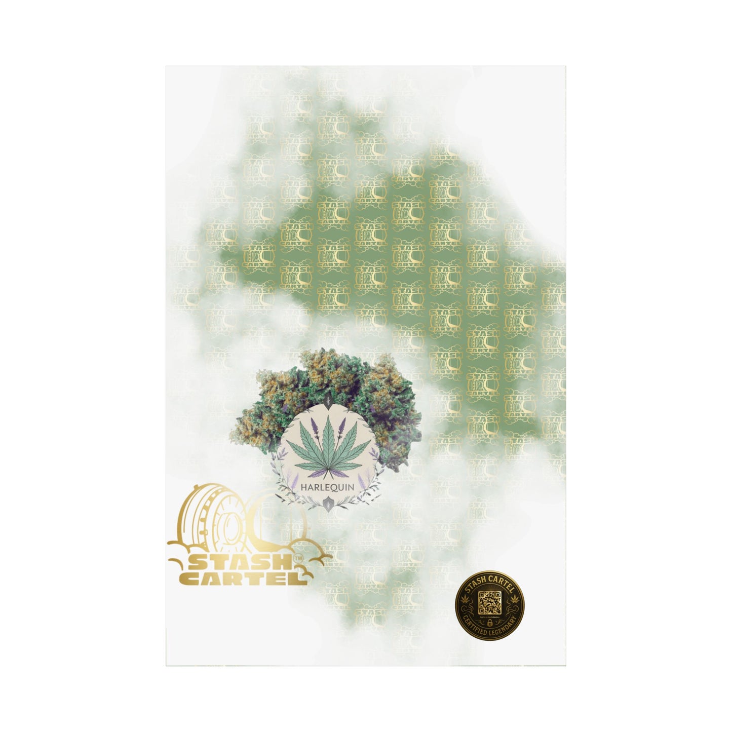 💚🎭 Harlequin Poster – Balanced CBD Poster for Calm & Creativity