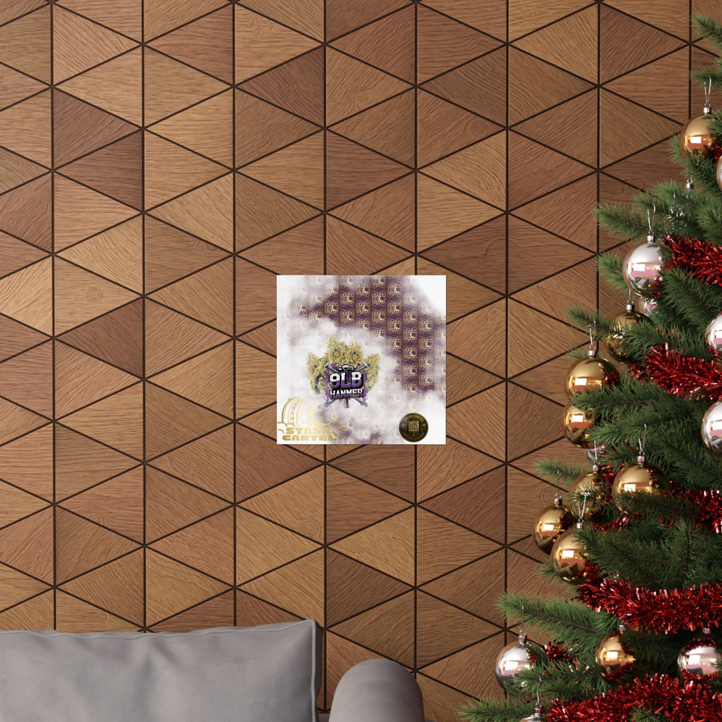 🔨💤 Nine Pound Hammer Poster – Heavy Indica Wall Art with Grape & Lime Terps
