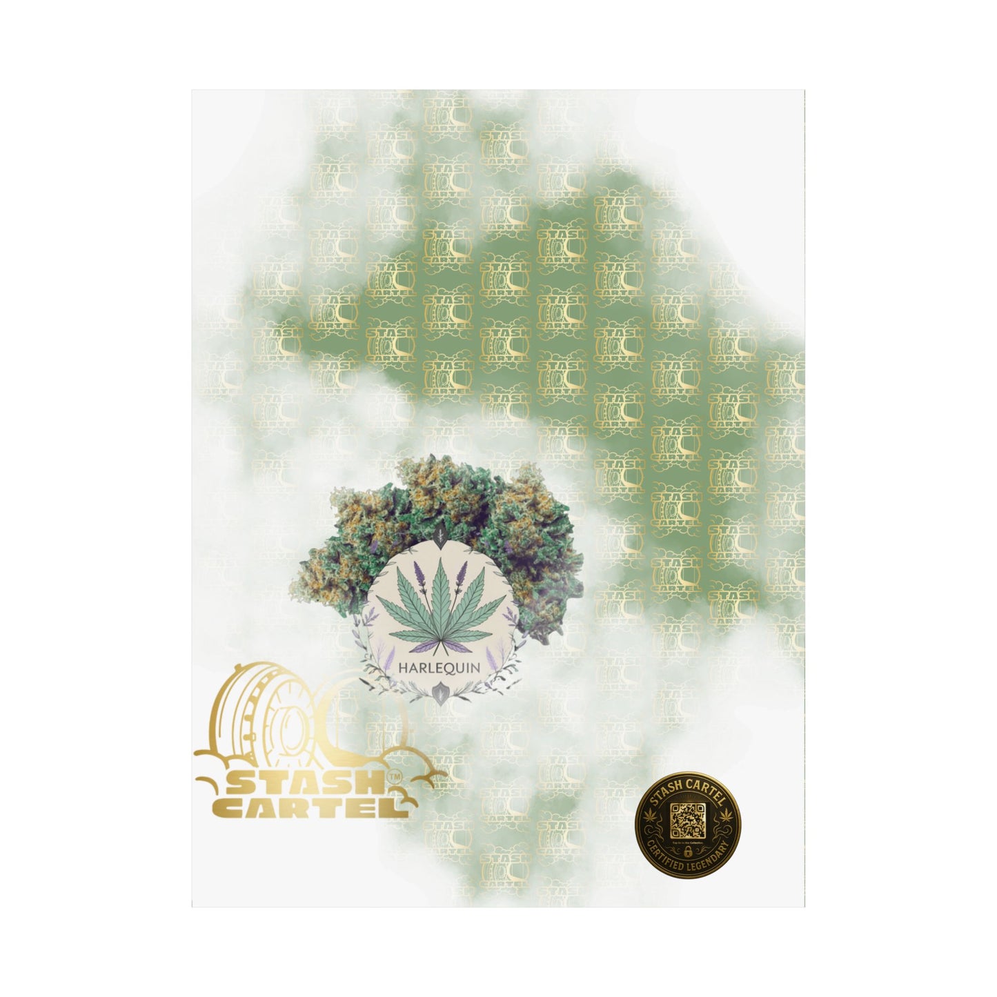 💚🎭 Harlequin Poster – Balanced CBD Poster for Calm & Creativity