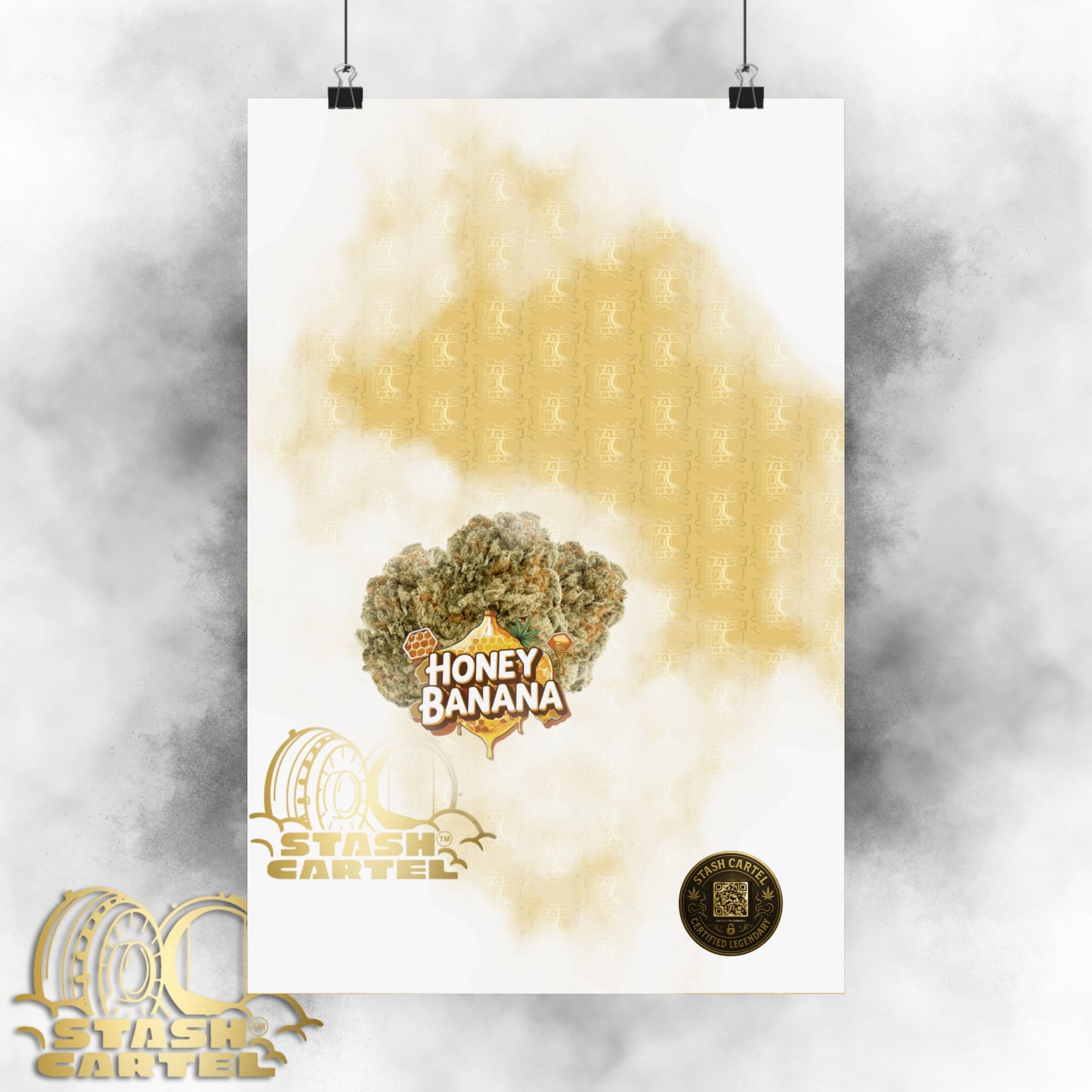 🍌🍯 "Honey Banana" Indica-Hybrid Poster – Sweet Funk & Chill Drip