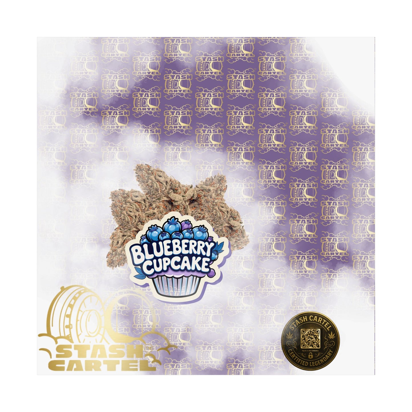 🧁💙 "Blueberry Cupcake" Indica-Hybrid Poster – Berry Baked Bliss