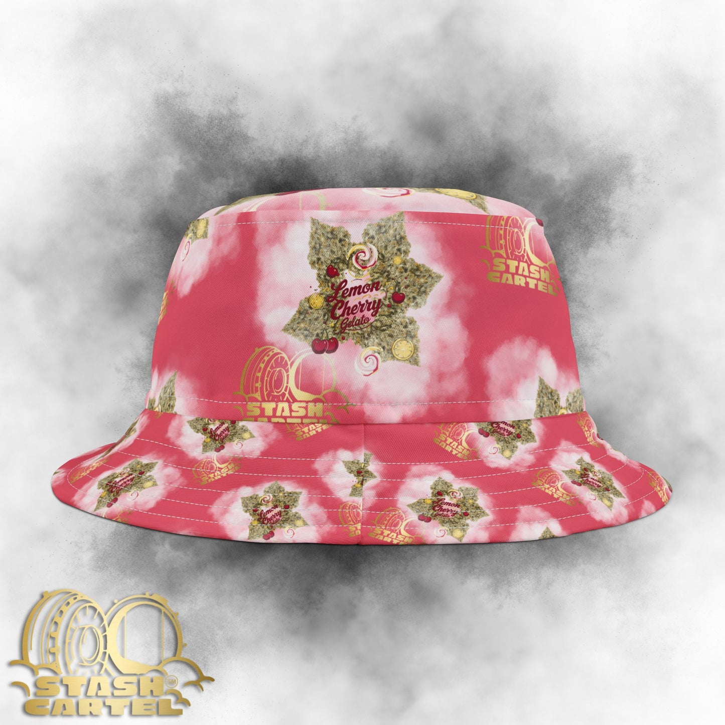 Lemon Cherry Gelato Bucket Hat – Drippy Dessert with Exotic Appeal