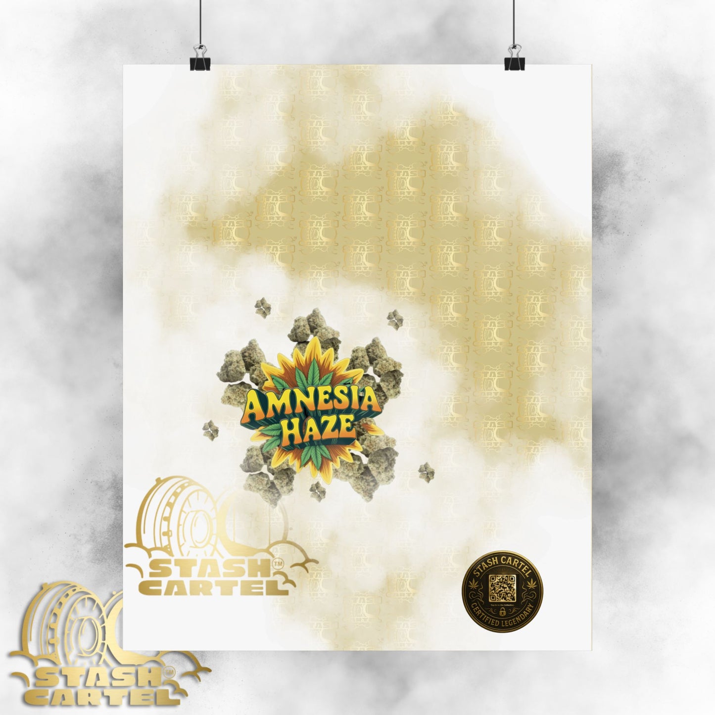 🌀🍋 Amnesia Haze Poster – Psychedelic Sativa Print for Mental Elevation