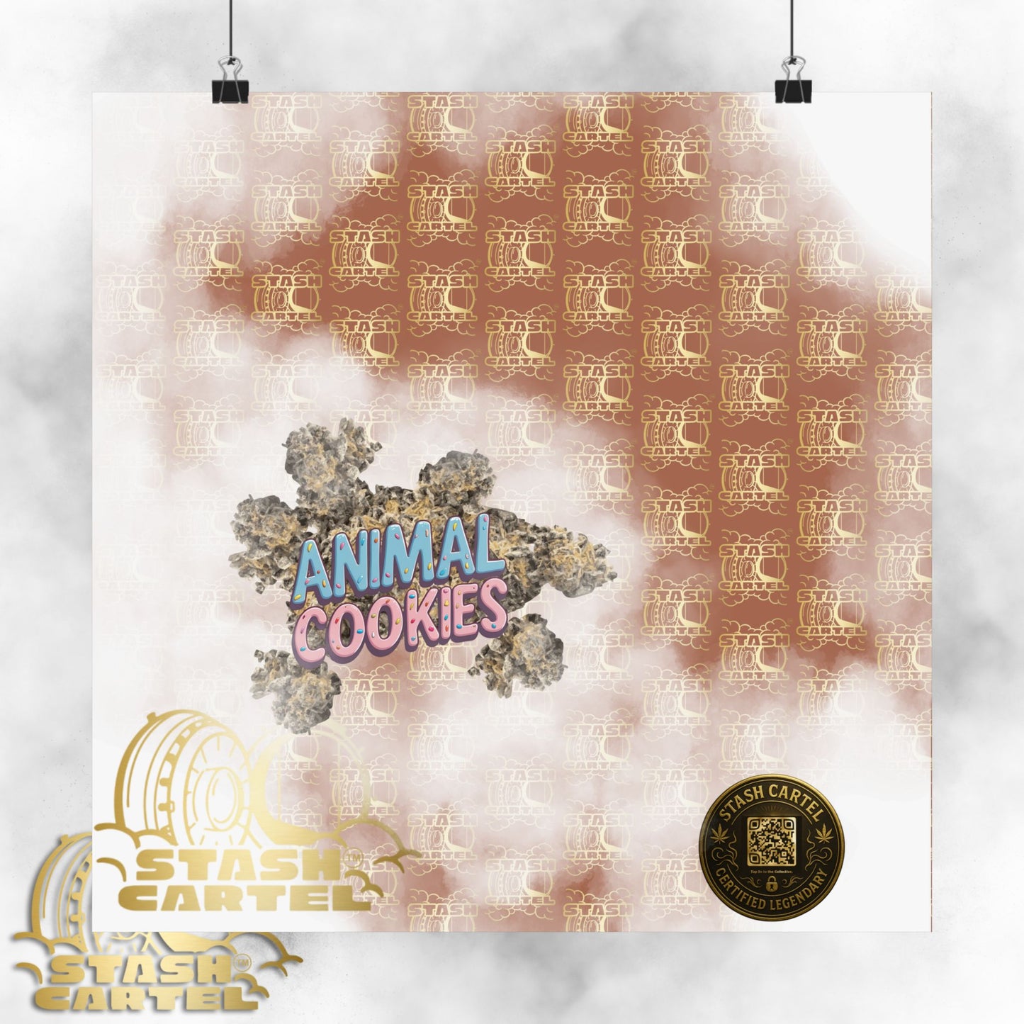🍪🦁 Animal Cookies Poster – Dense Indica Hybrid with Dessert Sweetness & Sedative Power