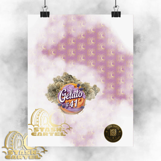🍨👑 Gelato #41 Poster – Premium Hybrid Wall Art with Dessert Gas