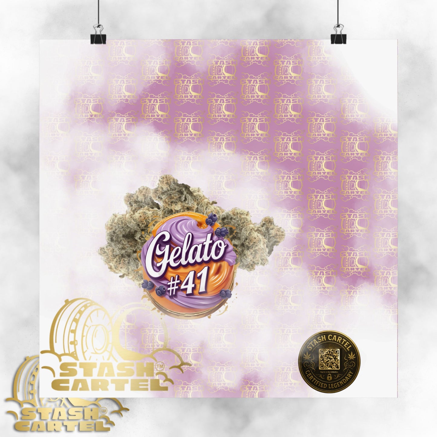 🍨👑 Gelato #41 Poster – Premium Hybrid Wall Art with Dessert Gas