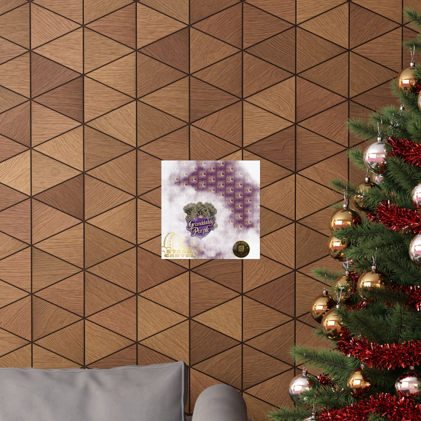 👑 "Granddaddy Purple" Poster – Indica Royalty in Regal Purple Tones