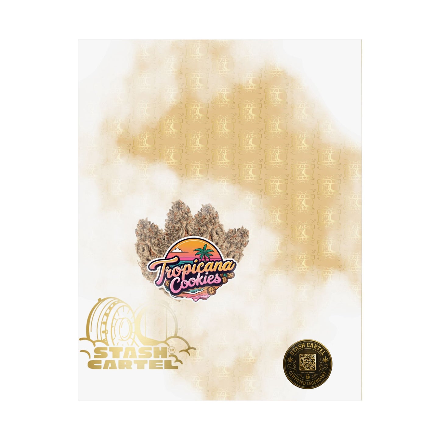 🍊🍪 Tropicana Cookies Poster – Bright Citrus Sativa Poster with Cookie Gas