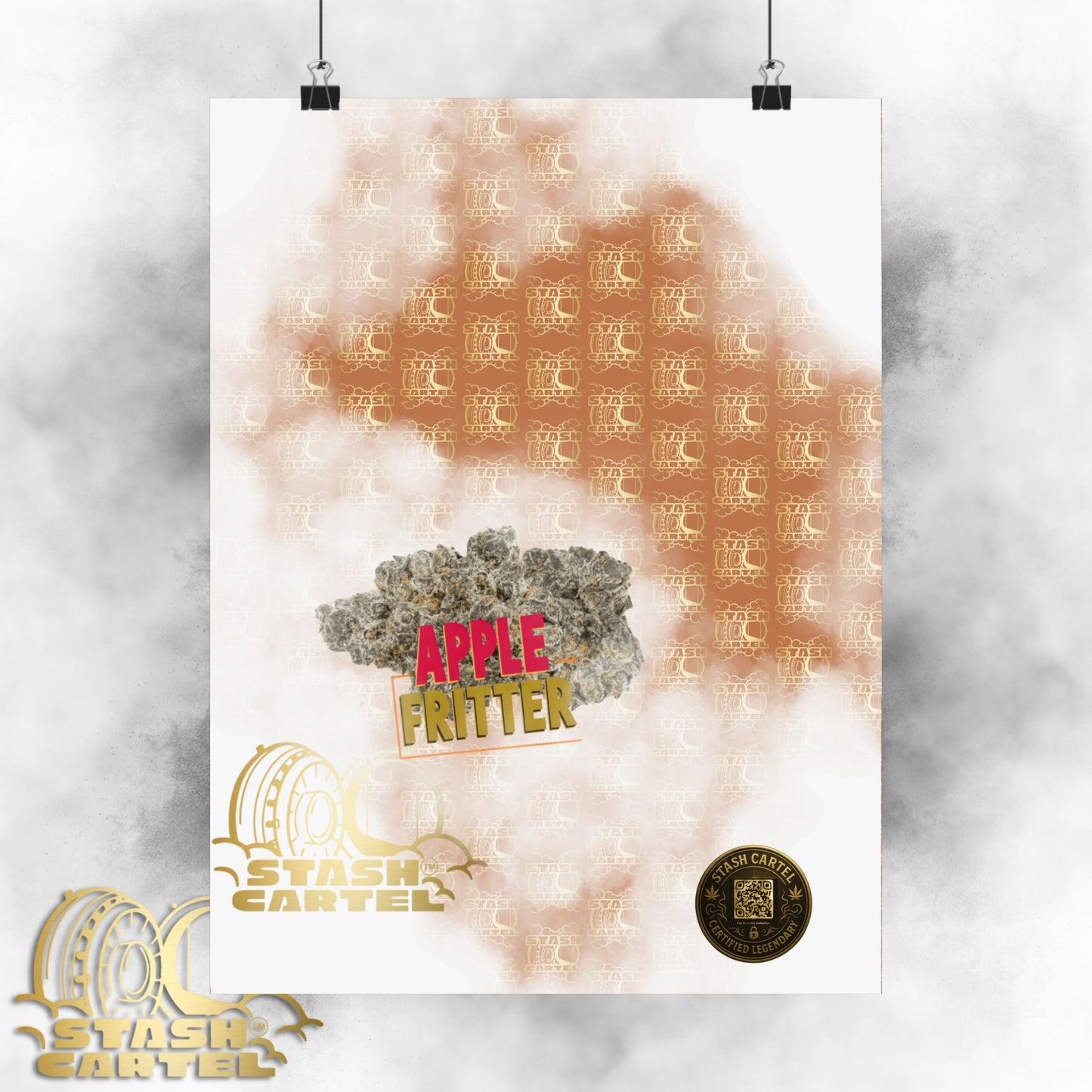 🍏🥧 "Apple Fritter" Hybrid Poster – High-THC Dessert Gas Wall Art