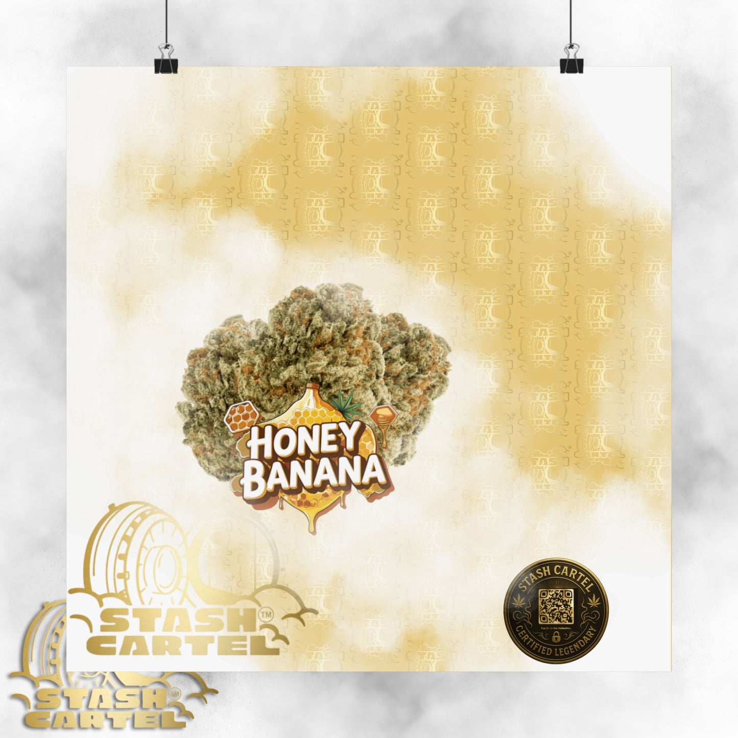 🍌🍯 "Honey Banana" Indica-Hybrid Poster – Sweet Funk & Chill Drip
