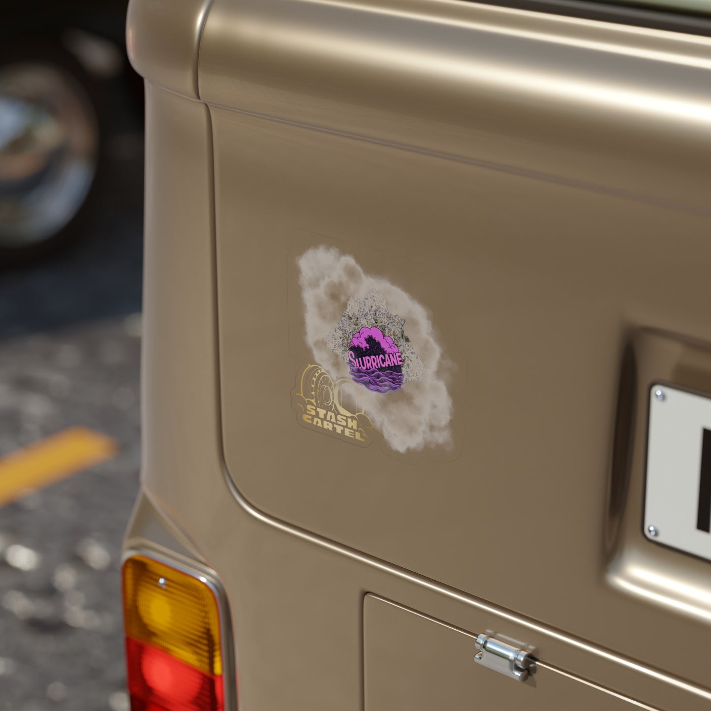 Sluricane Transparent Outdoor Sticker – Weed Culture Collectible