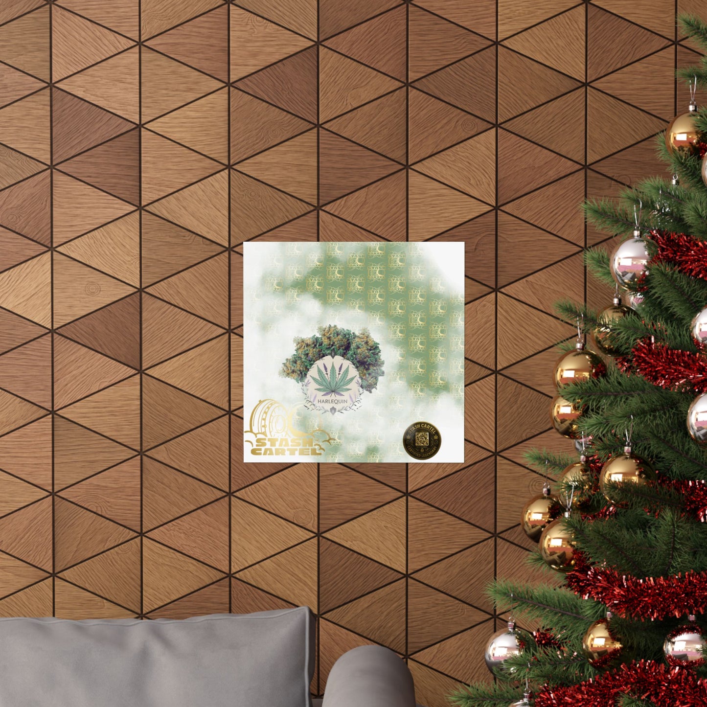 💚🎭 Harlequin Poster – Balanced CBD Poster for Calm & Creativity