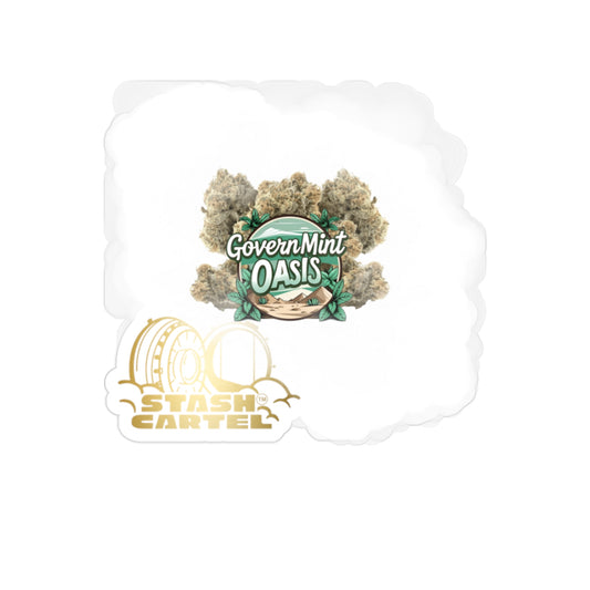 Governmint Oasis Transparent Outdoor Sticker – Stoner Art Collectible