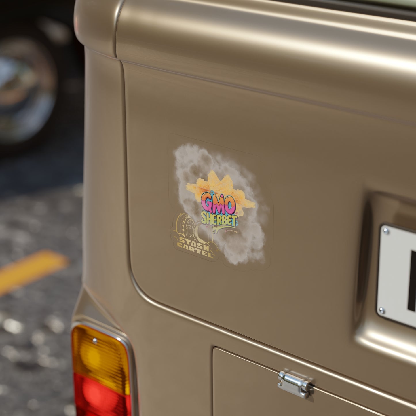 GMO Sherbet Crumble Sugar Wax Transparent Outdoor Sticker – Weed Merch Design