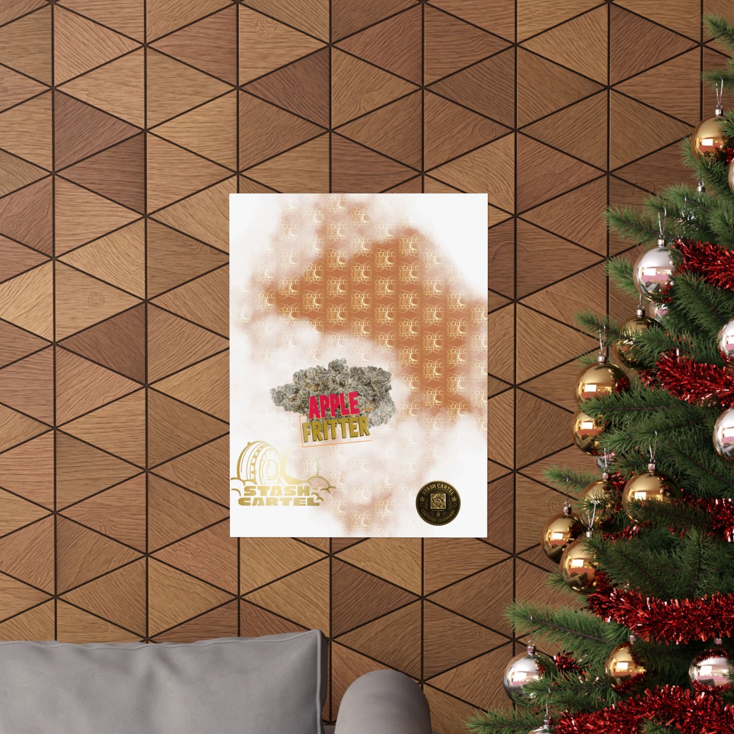 🍏🥧 "Apple Fritter" Hybrid Poster – High-THC Dessert Gas Wall Art