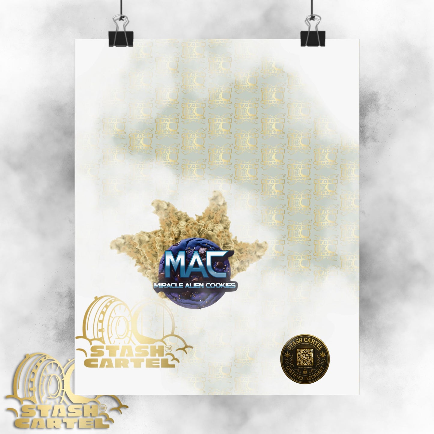 👽🍪 MAC (Miracle Alien Cookies) Poster – Cosmic Hybrid Wall Art with Designer Flavor