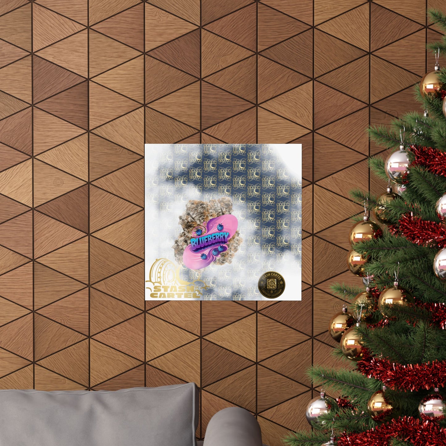 🫐🎶 Blueberry Poster – Classic Indica Poster Packed with Fruity Nostalgia