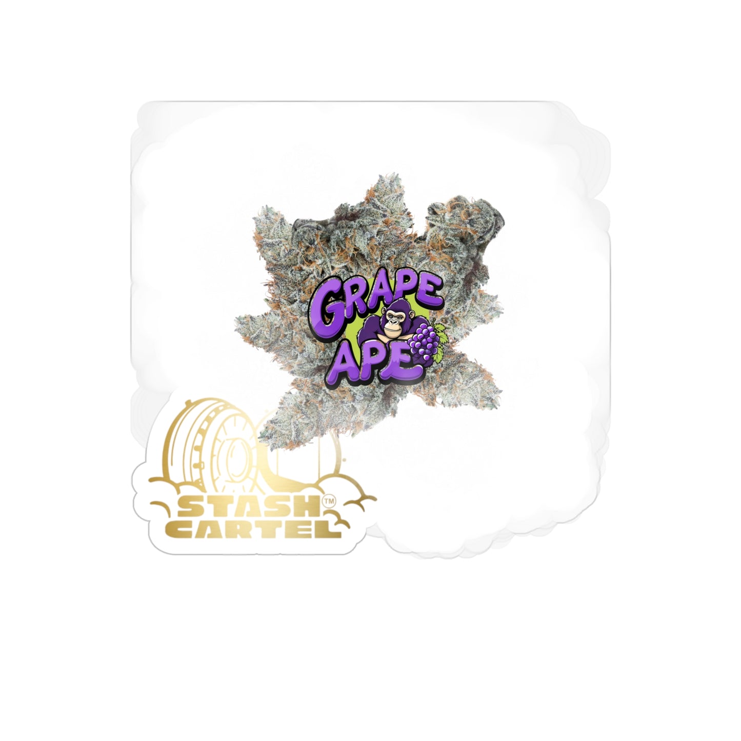 Grape Ape Transparent Outdoor Sticker – Cannabis Culture Collectible