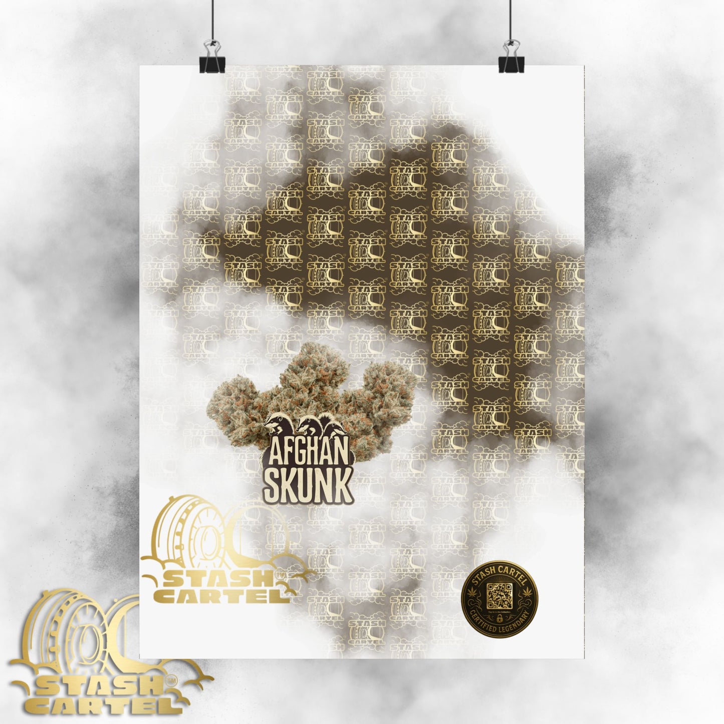 🦨🌌 Afghan Skunk Poster – Classic Indica with Earthy Musk & Knockout Funk