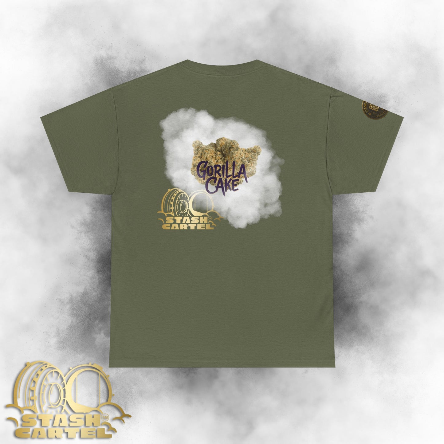 Gorilla Cake Tee – Hybrid Strength, Frosted Kush Unisex Heavy Cotton Tee