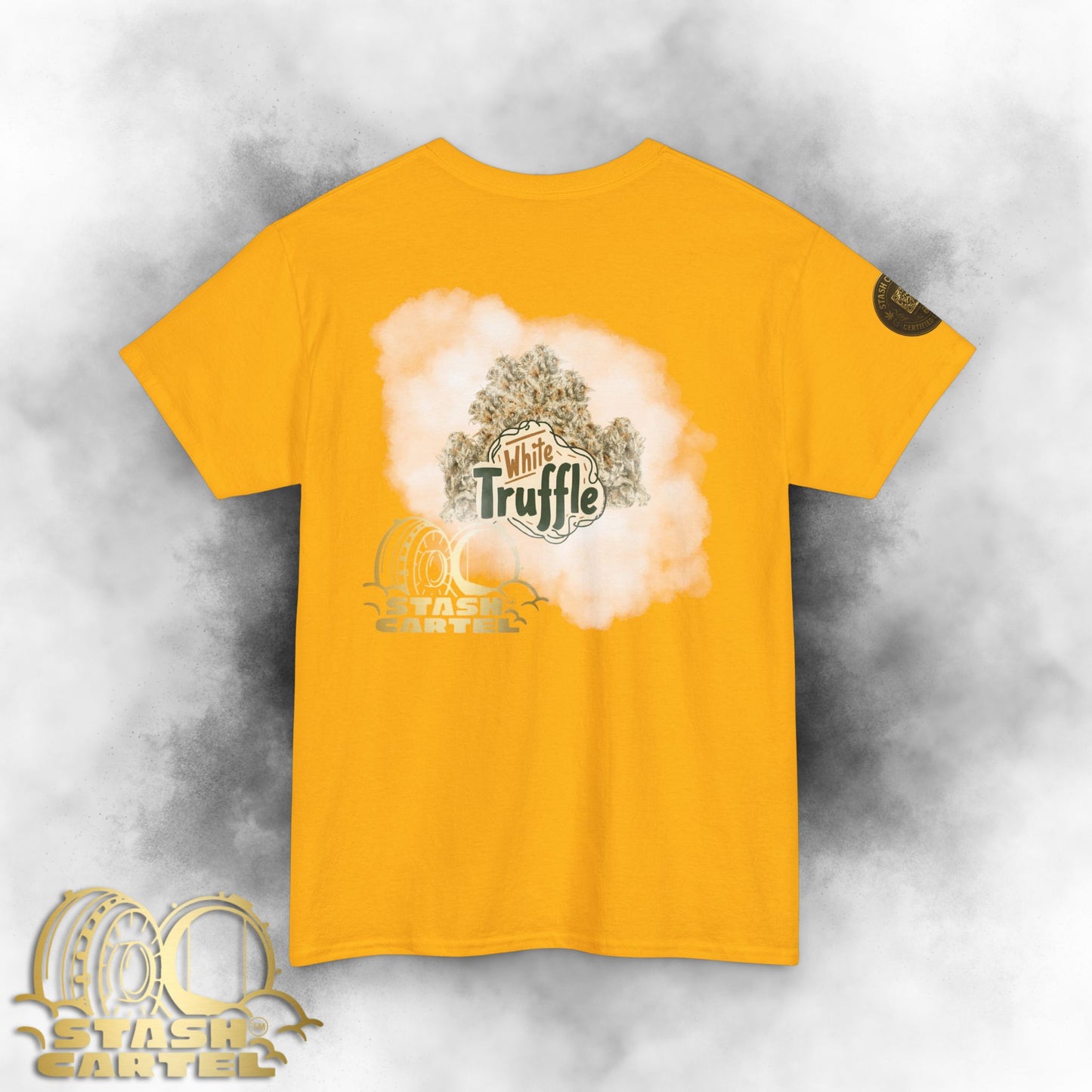 White Truffle Tee – Funky Gas Luxury Unisex Cotton Tee