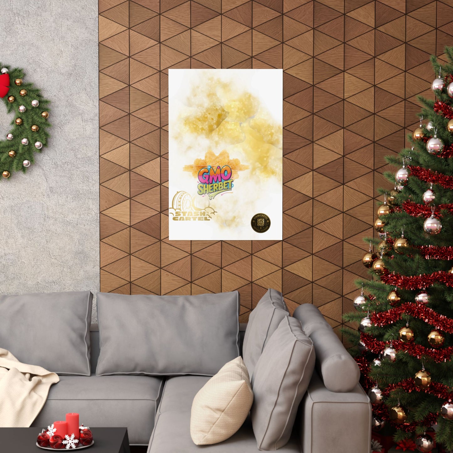 🍧 "GMO Sherbet Crumble Sugar Wax" Terp Profile Art Poster