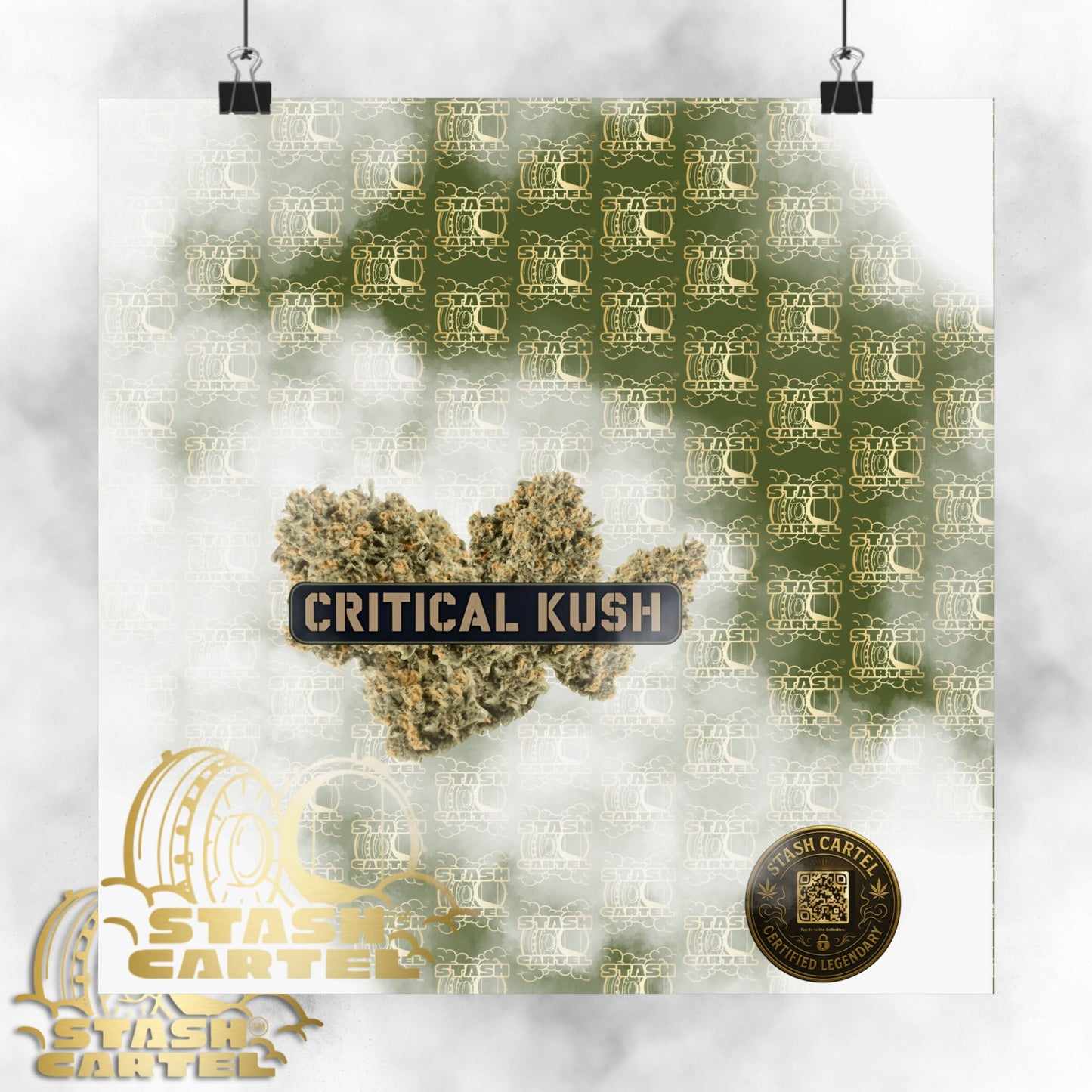 💣🌲 Critical Kush Poster – Classic Indica Wall Art with Spicy Earth & Knockout Calm