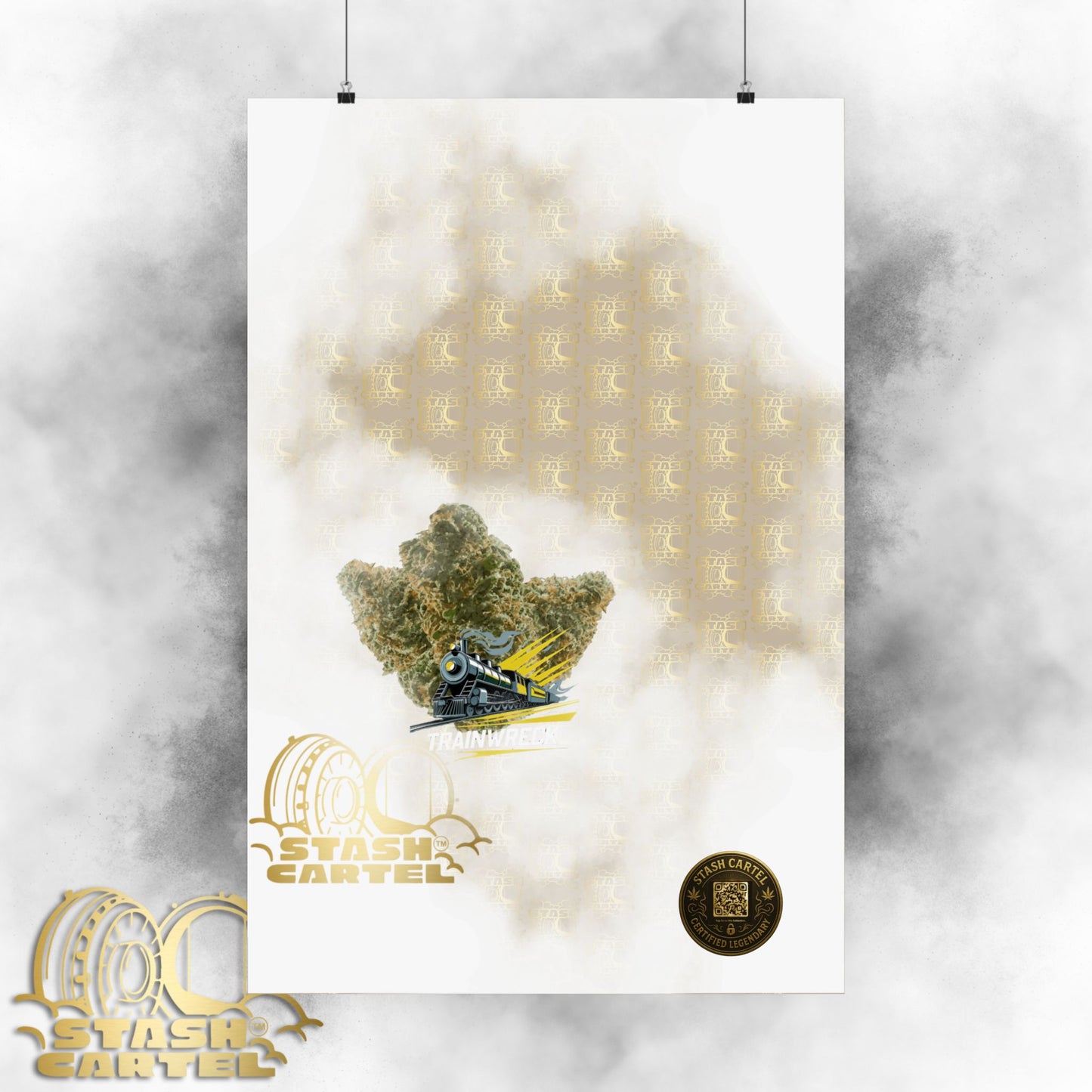 🚂⚡ Trainwreck Poster – High-Voltage Sativa Wall Art for Focus & Flow