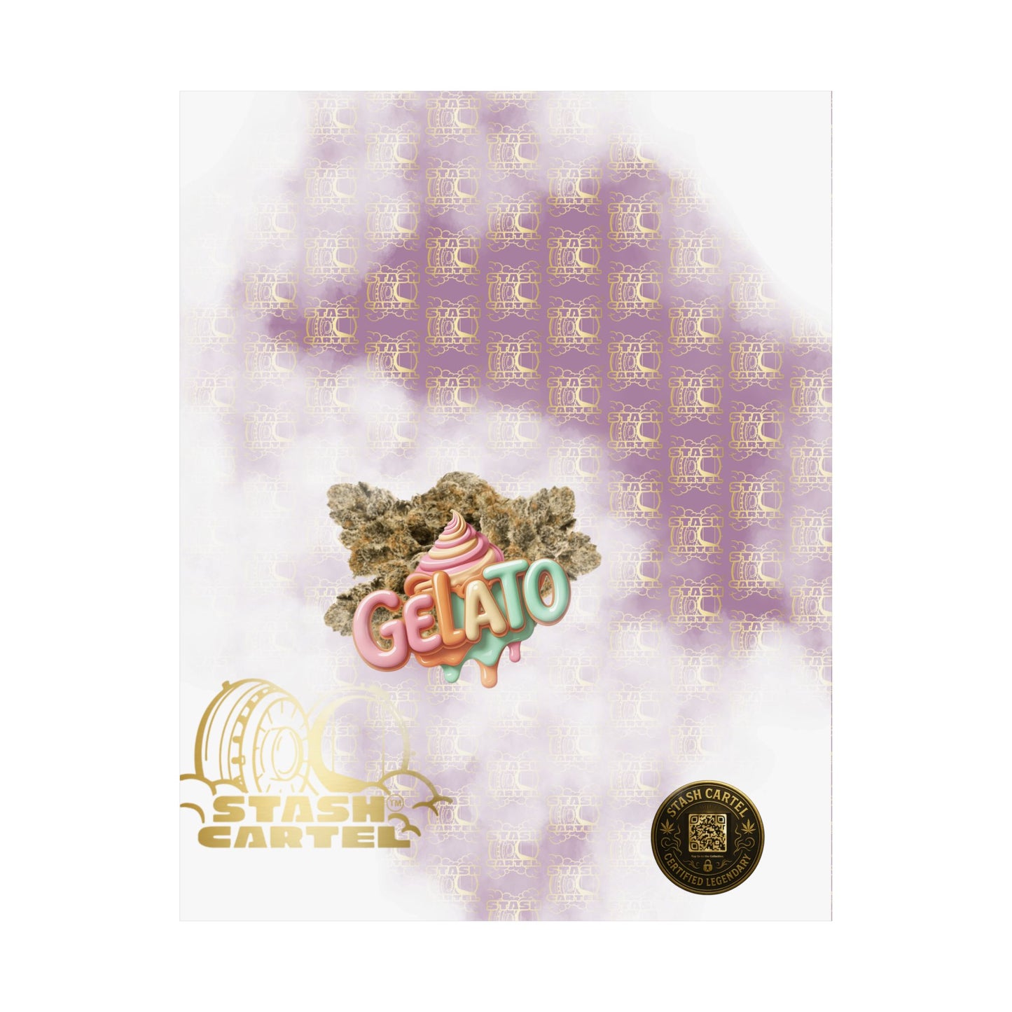 🍨 "Gelato" Strain Poster – Creamy Cannabis Wall Print with Smooth Vibes