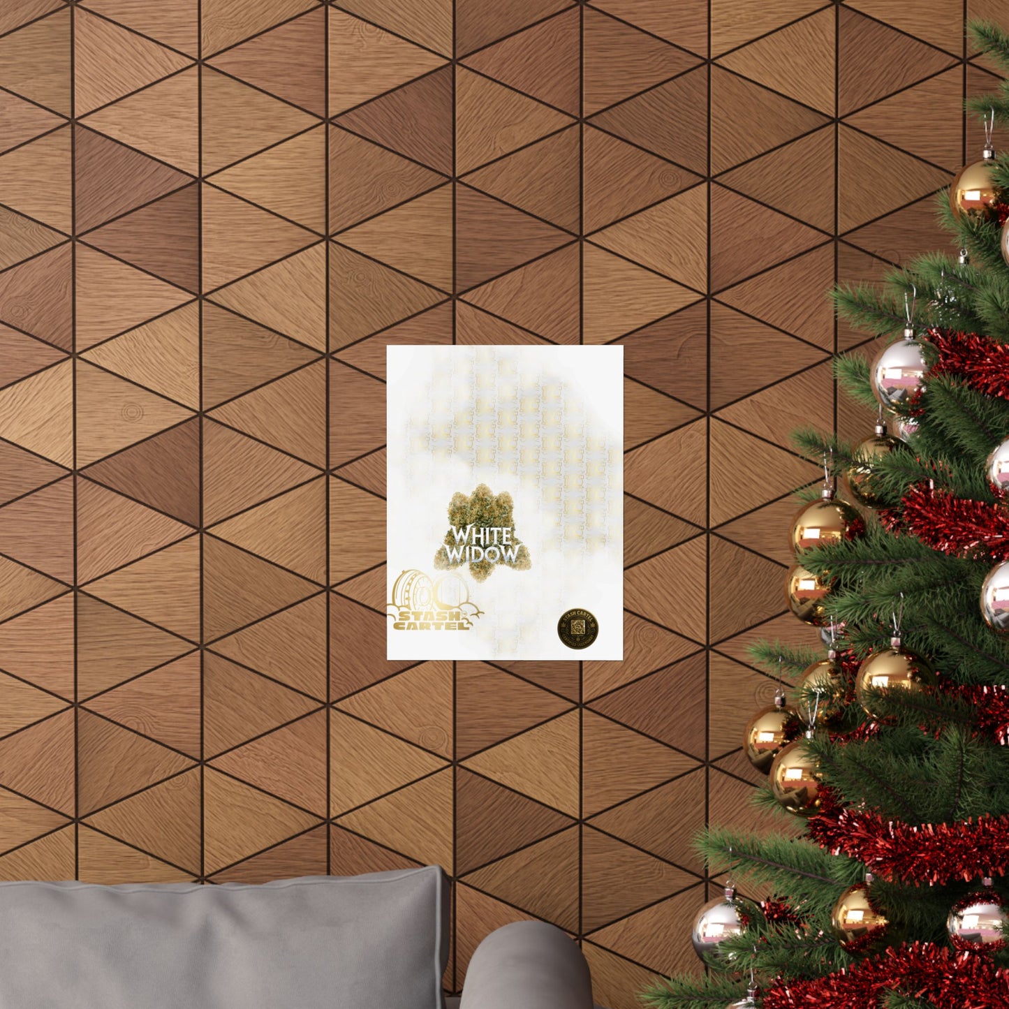 🕸️ "White Widow" Frosted Hybrid Legacy Poster – Classic Cannabis Wall Art