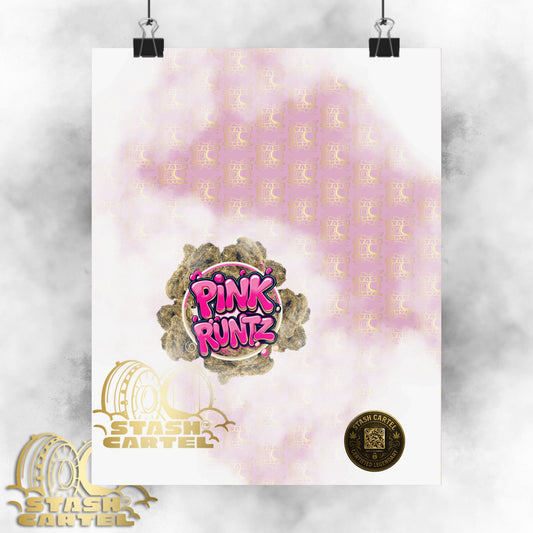 🎀🍭 Pink Runtz Poster – Designer Candy Gas Wall Art with Hybrid Bliss