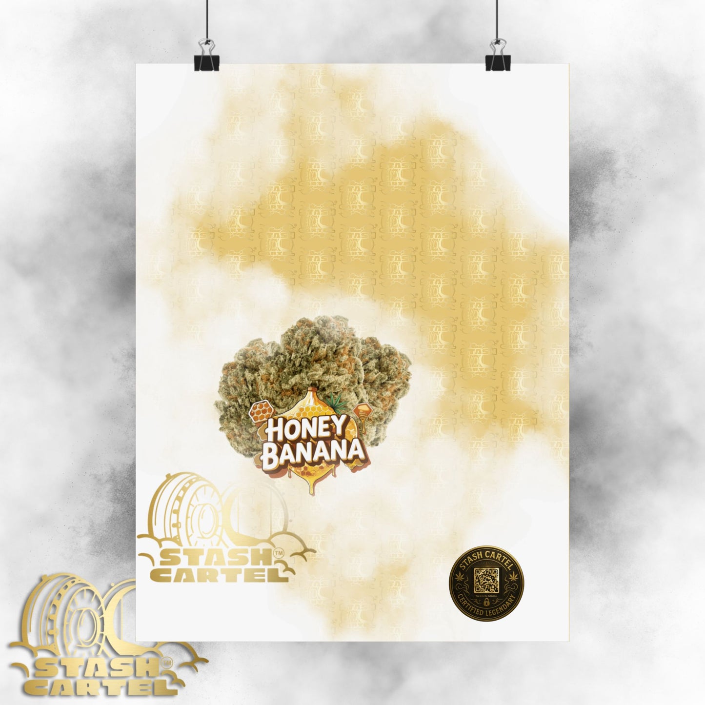 🍌🍯 "Honey Banana" Indica-Hybrid Poster – Sweet Funk & Chill Drip
