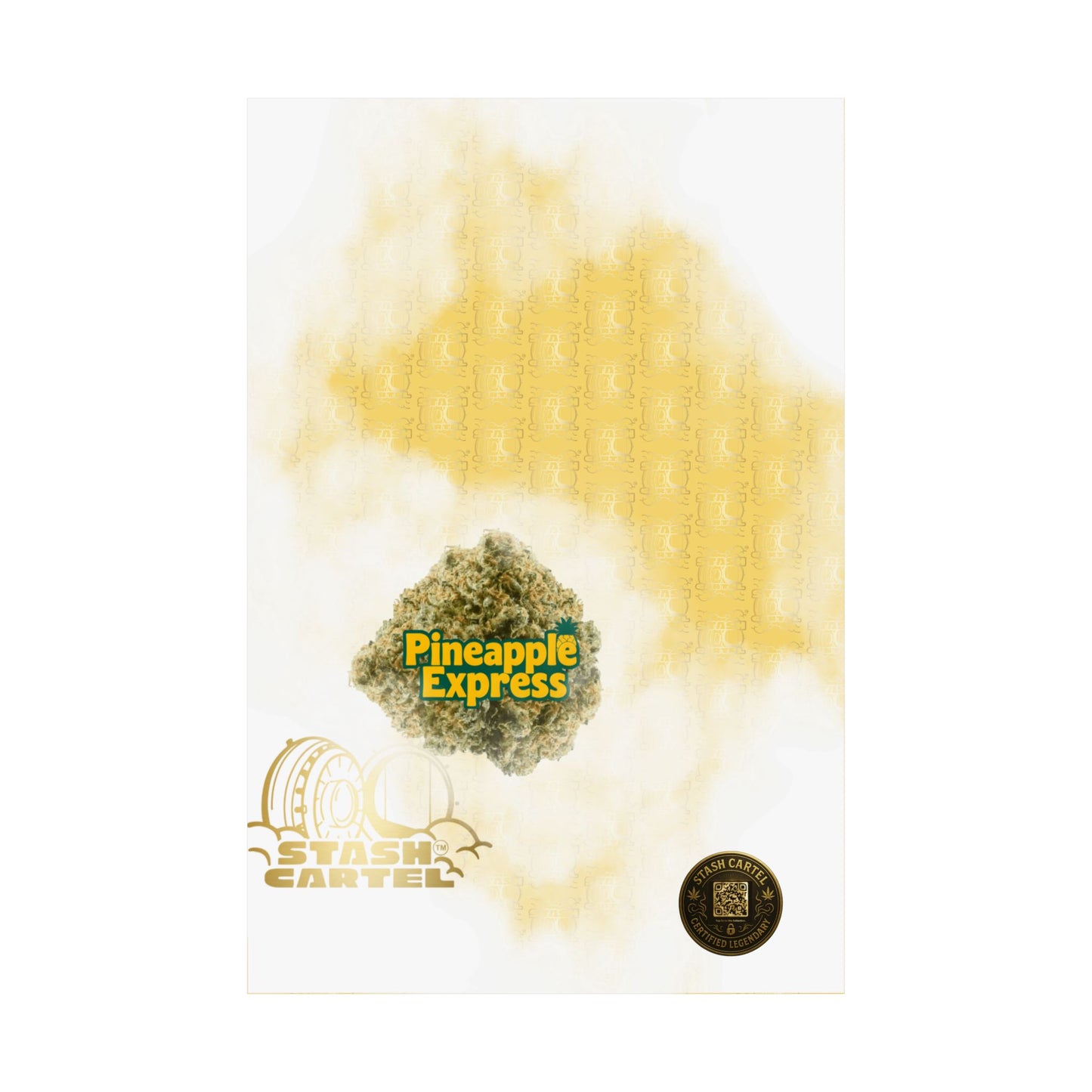 🍍 "Pineapple Express" Tropical Sativa Drip – Sweet Cannabis Poster with High-Energy Vibes