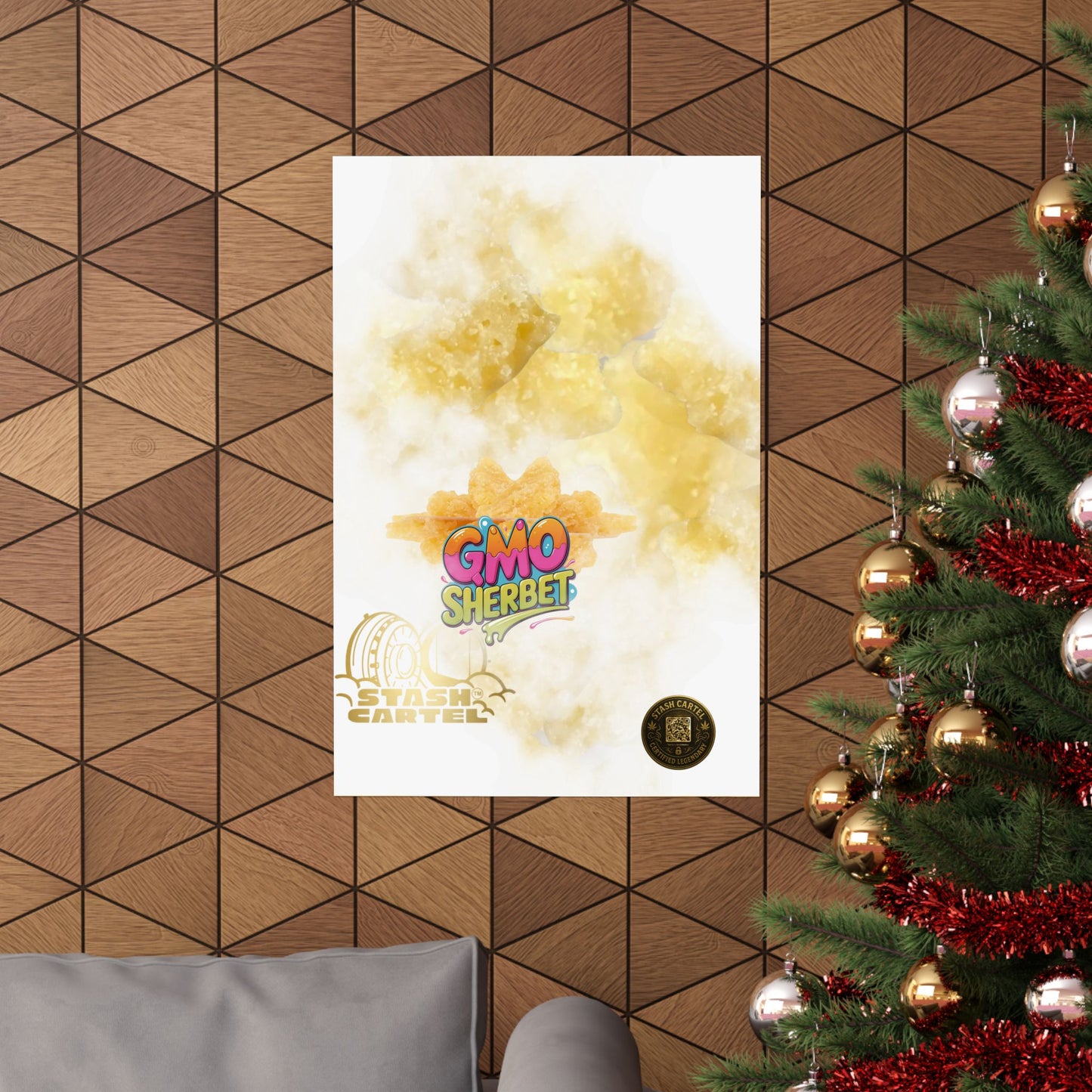 🍧 "GMO Sherbet Crumble Sugar Wax" Terp Profile Art Poster