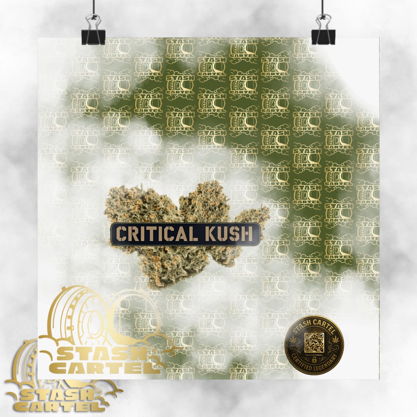 💣🌲 Critical Kush Poster – Classic Indica Wall Art with Spicy Earth & Knockout Calm