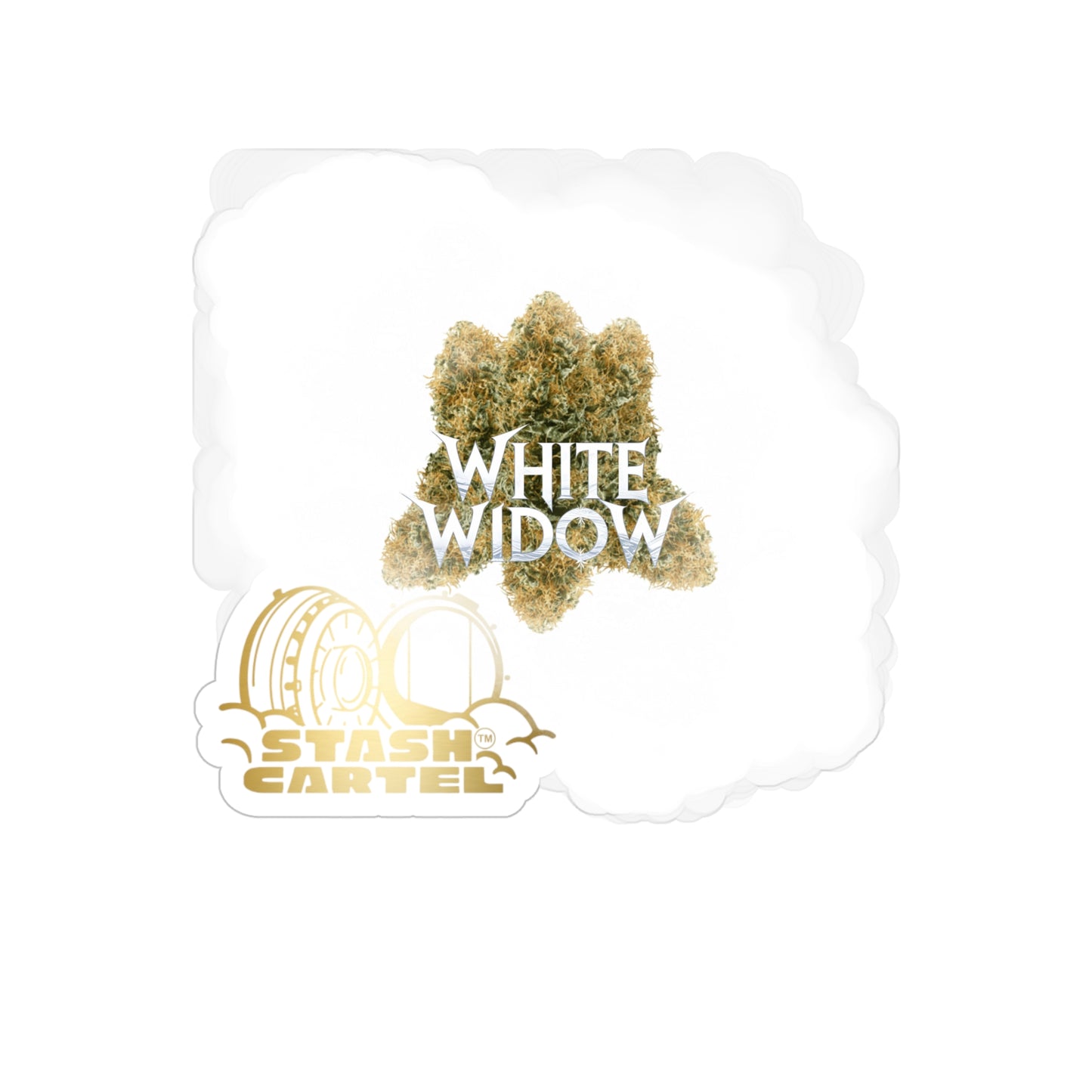 White Widow Transparent Outdoor Sticker – Weed Culture Collectible
