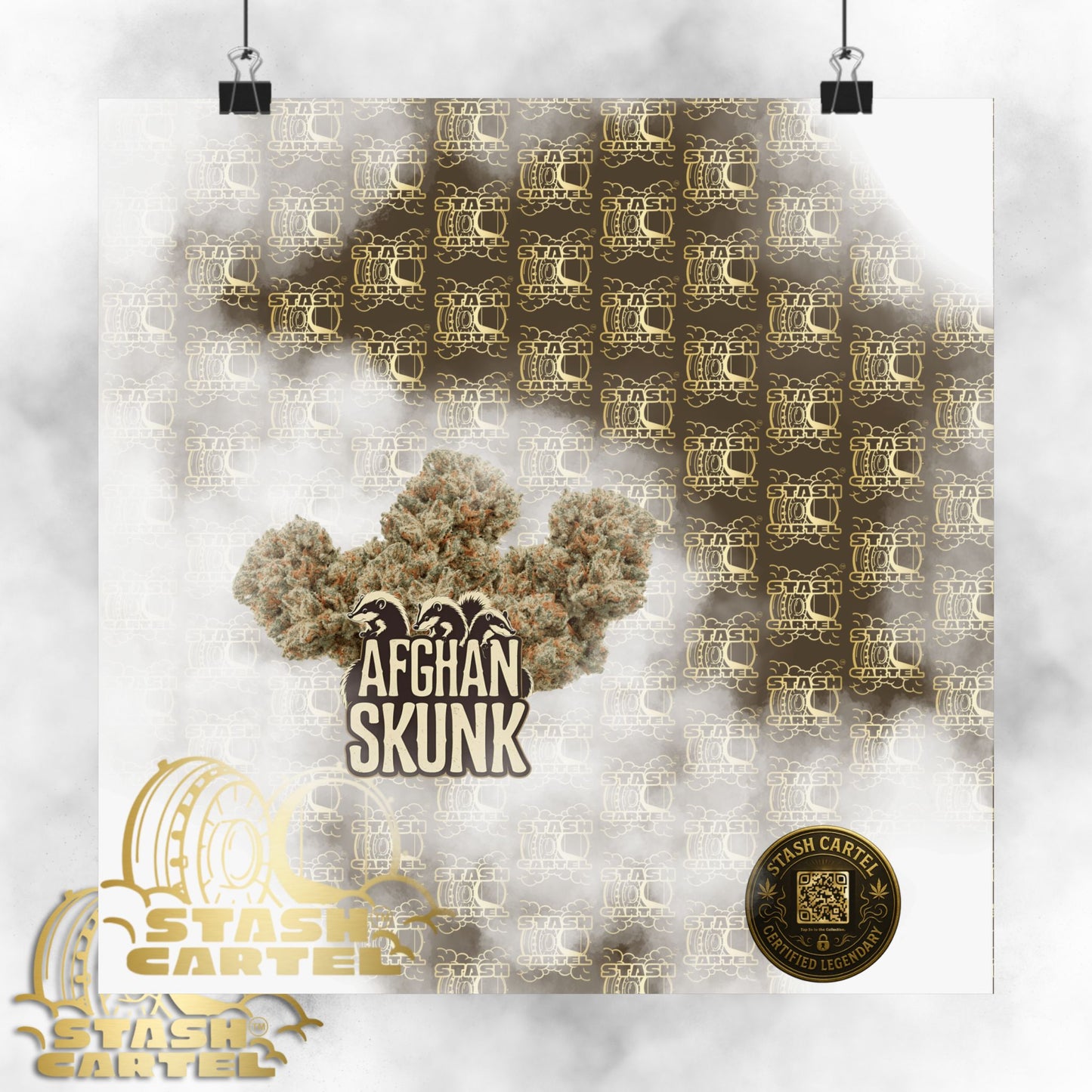 🦨🌌 Afghan Skunk Poster – Classic Indica with Earthy Musk & Knockout Funk