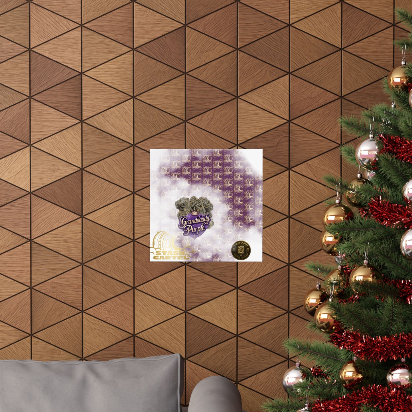 👑 "Granddaddy Purple" Poster – Indica Royalty in Regal Purple Tones