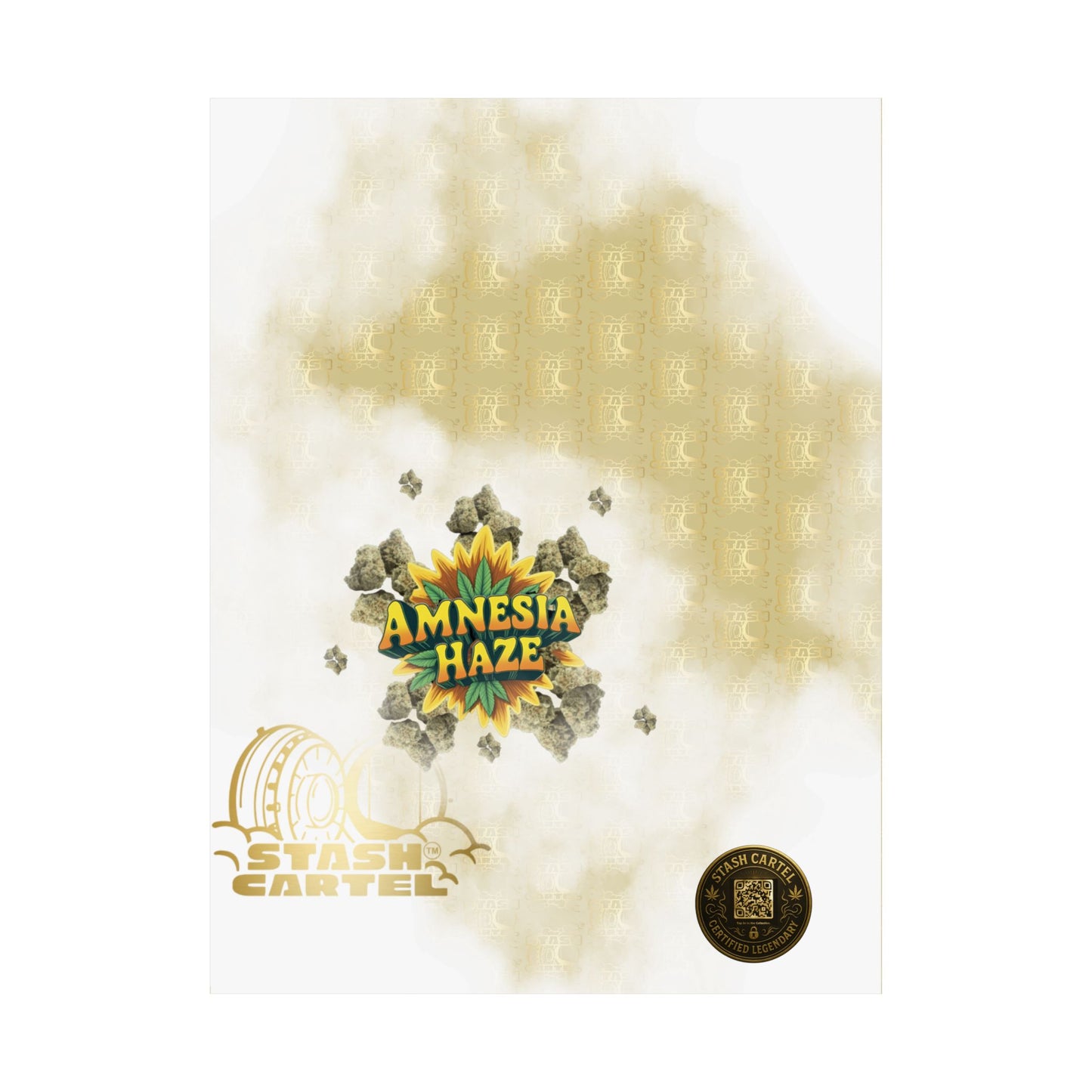 🌀🍋 Amnesia Haze Poster – Psychedelic Sativa Print for Mental Elevation