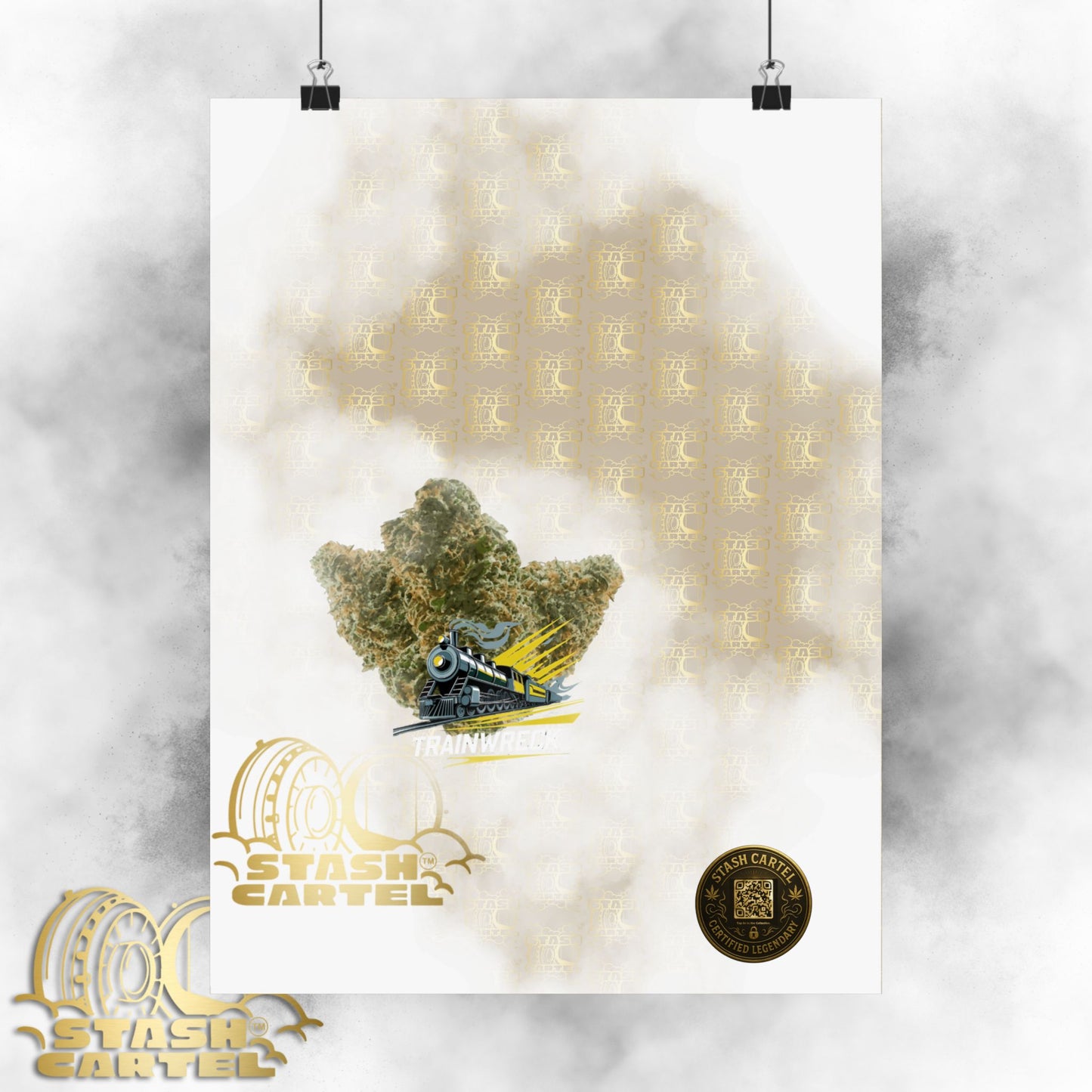 🚂⚡ Trainwreck Poster – High-Voltage Sativa Wall Art for Focus & Flow