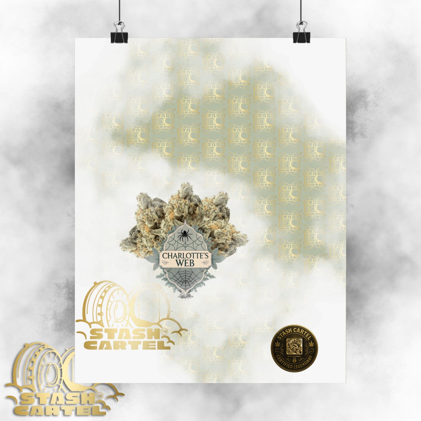 🕸️🌱 Charlotte’s Web Poster – High-CBD Wellness Wall Art with Purpose