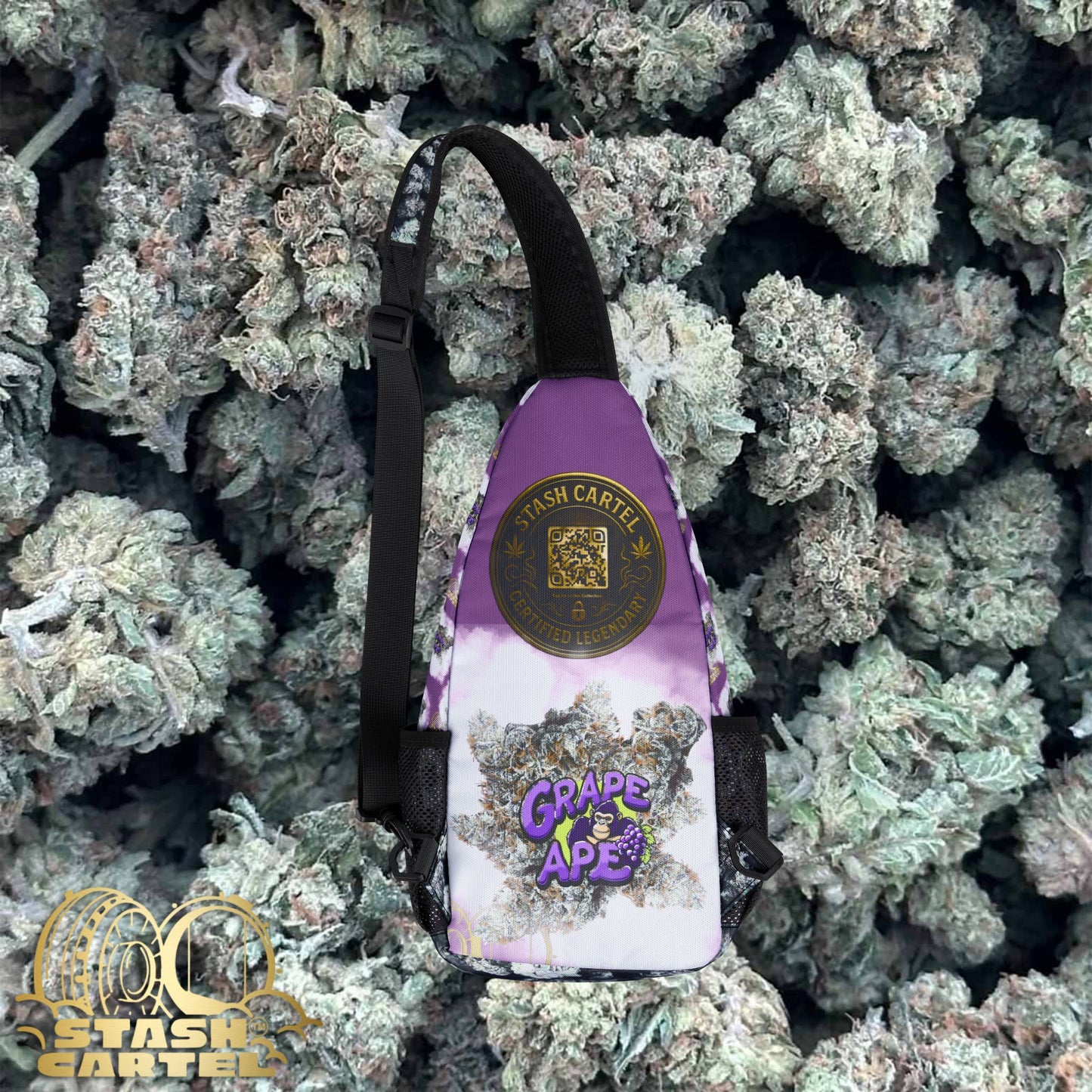 Grape Ape Stash Bag – Heavyweight Purple with Quiet Roar