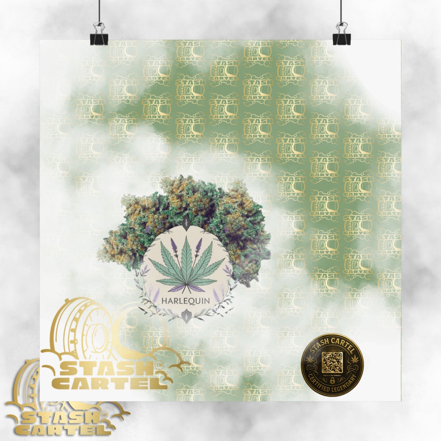 💚🎭 Harlequin Poster – Balanced CBD Poster for Calm & Creativity