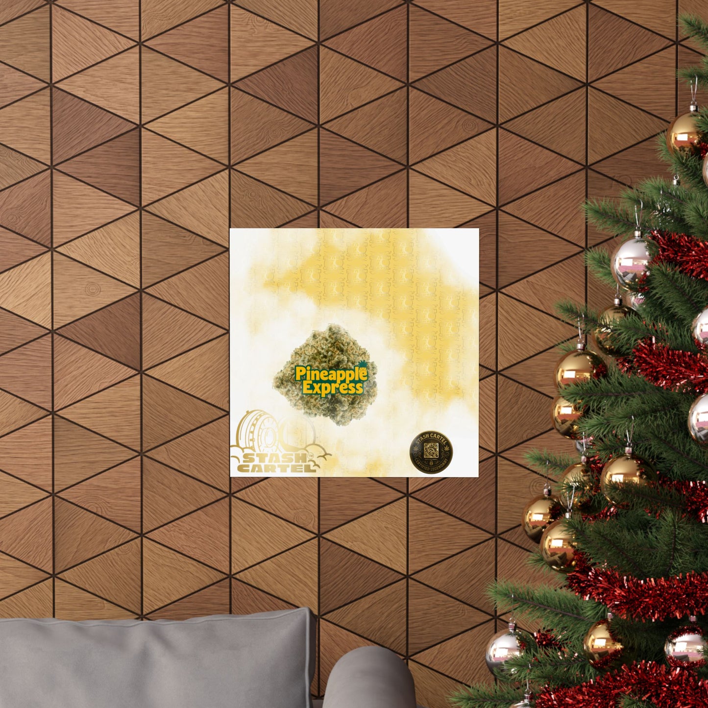 🍍 "Pineapple Express" Tropical Sativa Drip – Sweet Cannabis Poster with High-Energy Vibes
